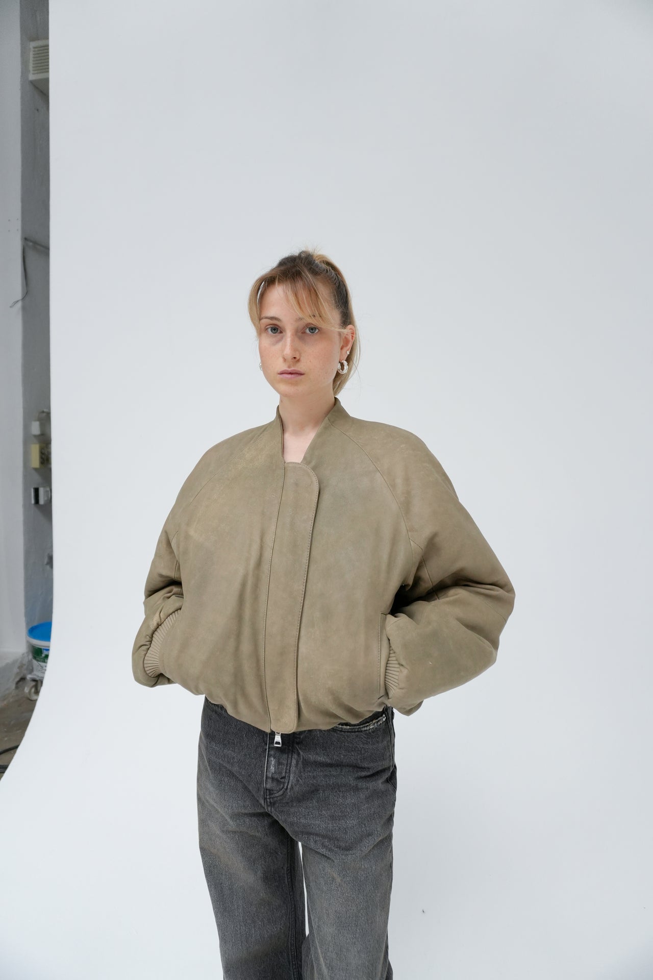 Ola Leather Bomber by Won Hundred