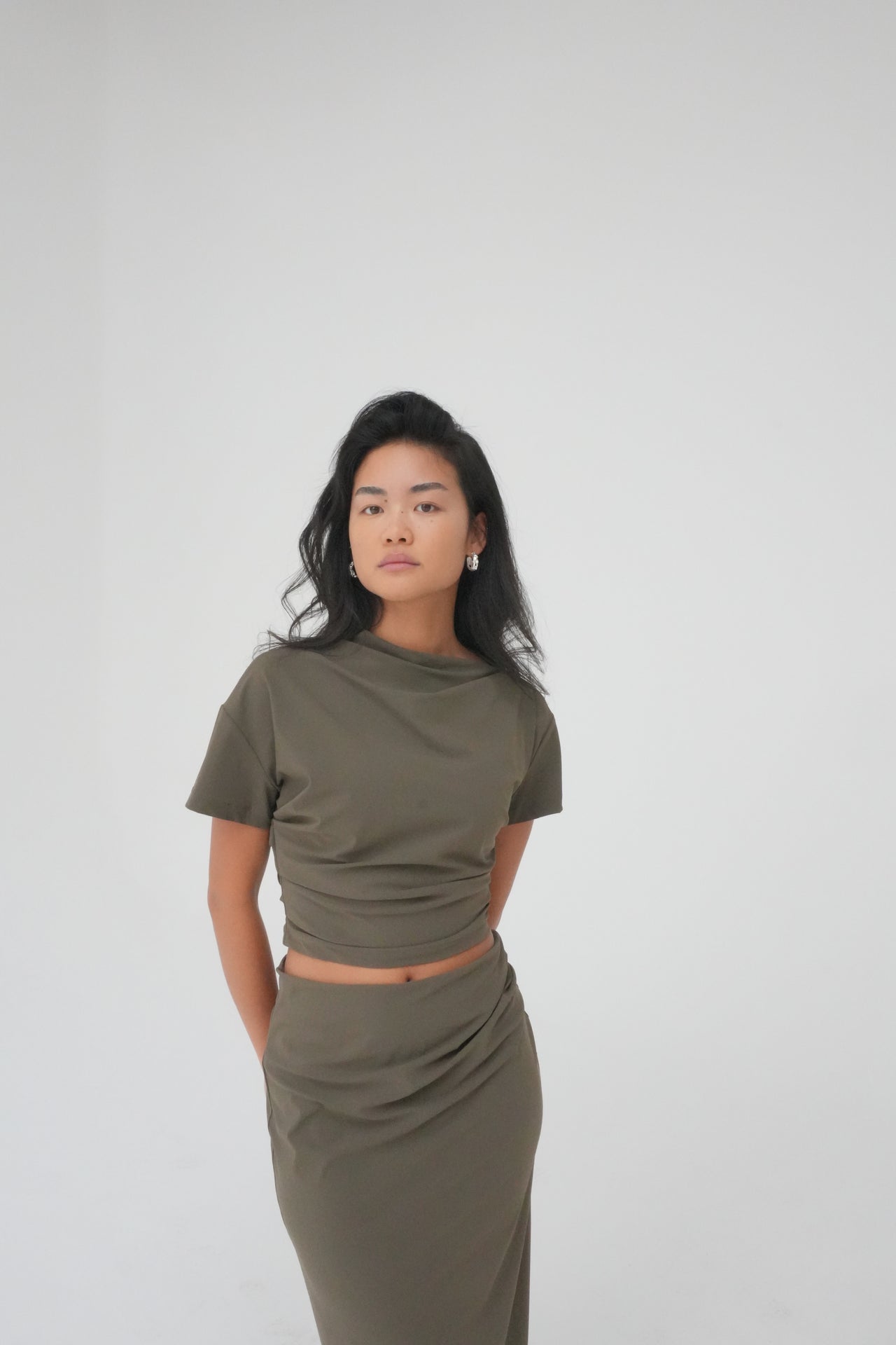 ASYMMETRIC CROPPED TOP BY REYÈM