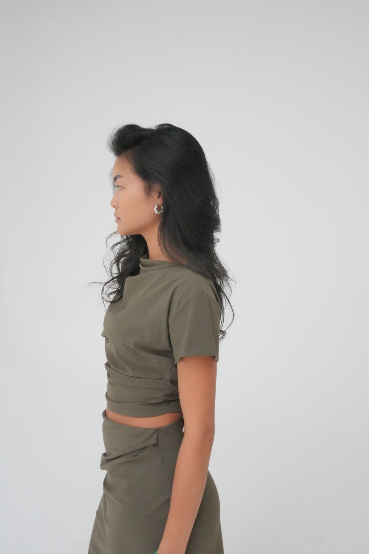 ASYMMETRIC CROPPED TOP BY REYÈM