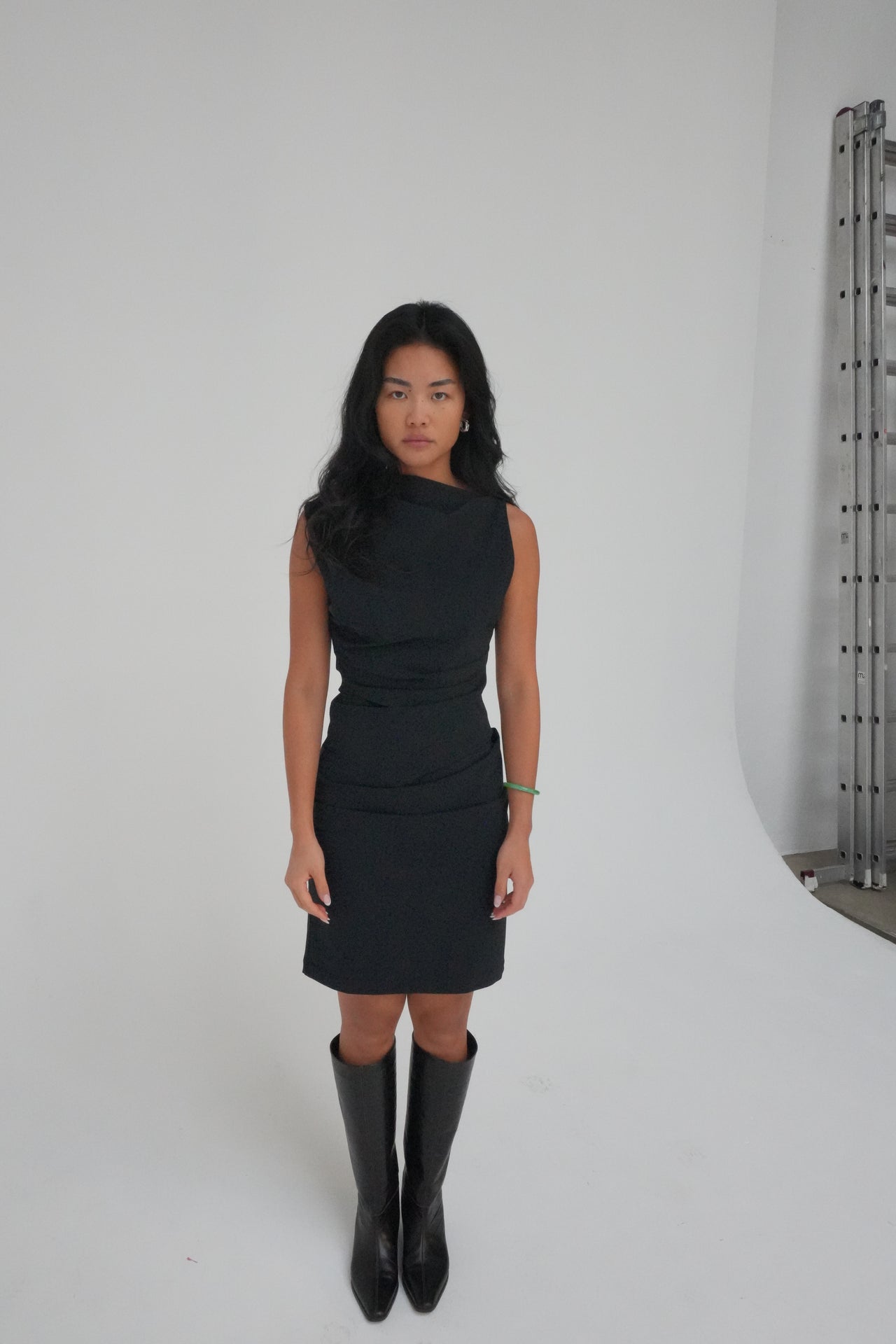 ASYMMETRIC MINI DRESS BY REYÈM