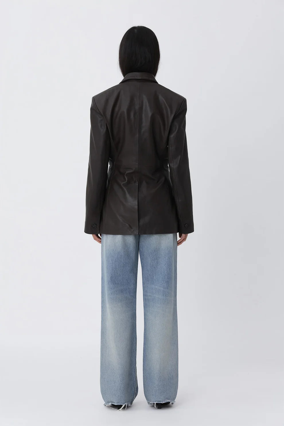 Silvia Leather Blazer by Won Hundred