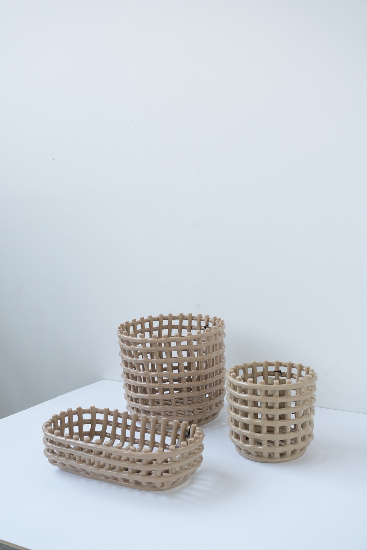 OVAL CERAMIC BASKET BY FERM LIVING