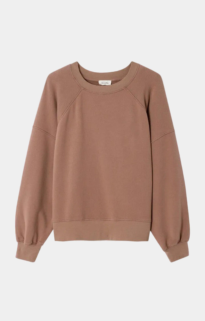 Brown sweatshirt on a light gray background