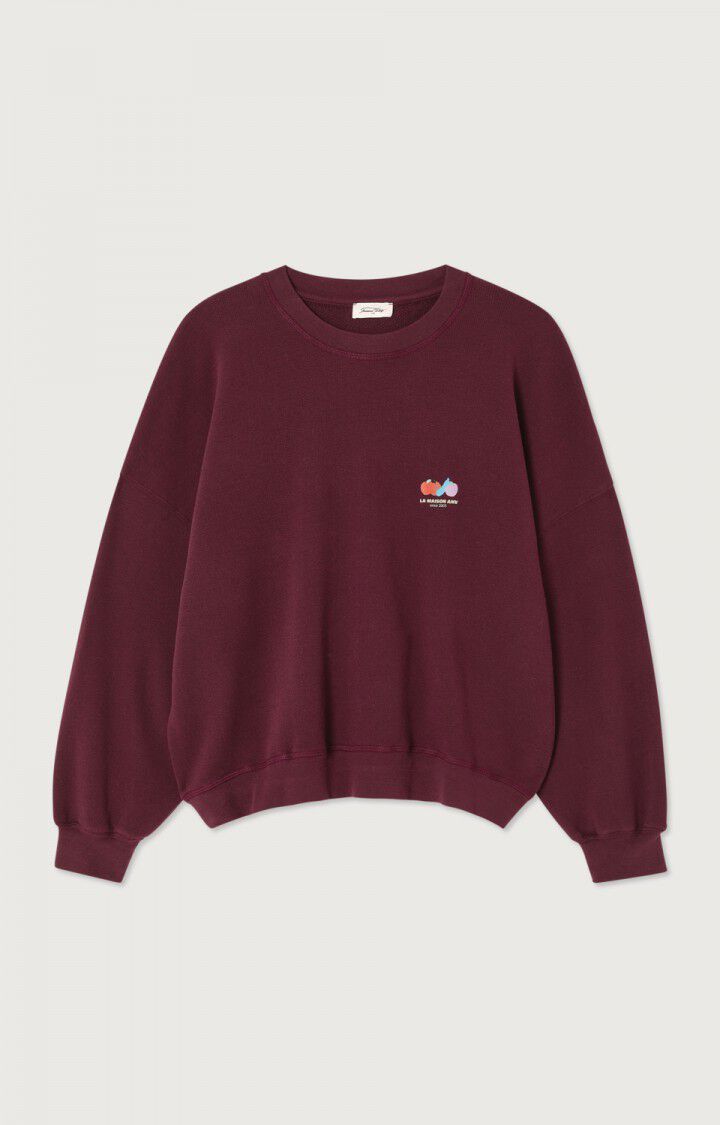 ATUBAY SWEATER IN LIE DE VIN BY AMERICAN VINTAGE