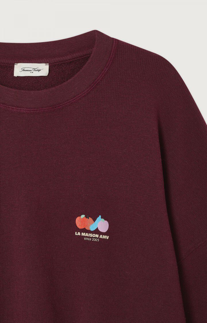ATUBAY SWEATER IN LIE DE VIN BY AMERICAN VINTAGE