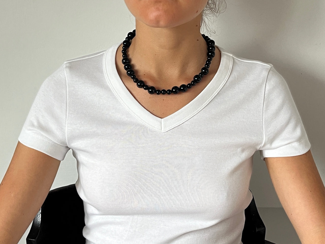 NO. 14 QUATTORDICI ONYX NECKLACE BY LABRO