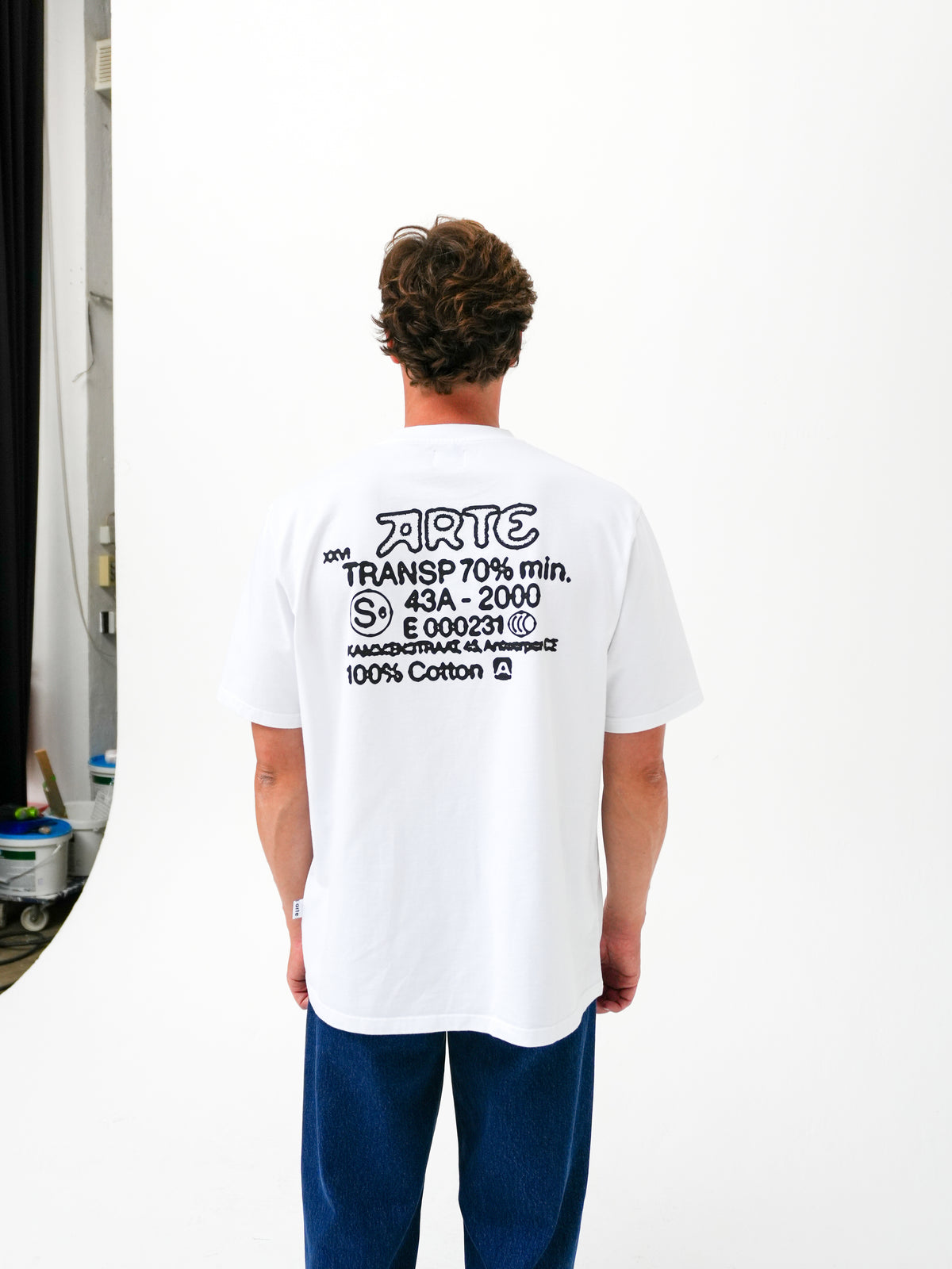SERIAL STAMP T-SHIRT IN WHITE BY ARTE