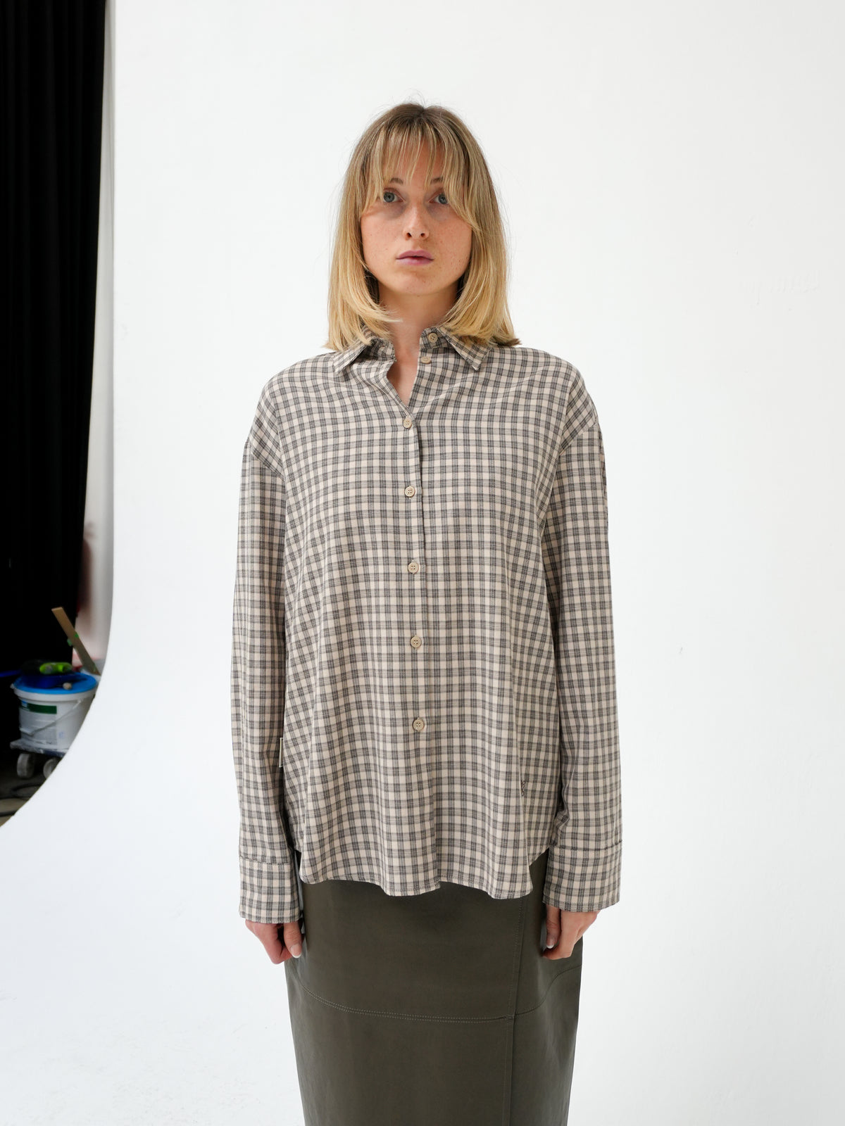AYLA SHIRT IN SAND BY GRACE & MILA