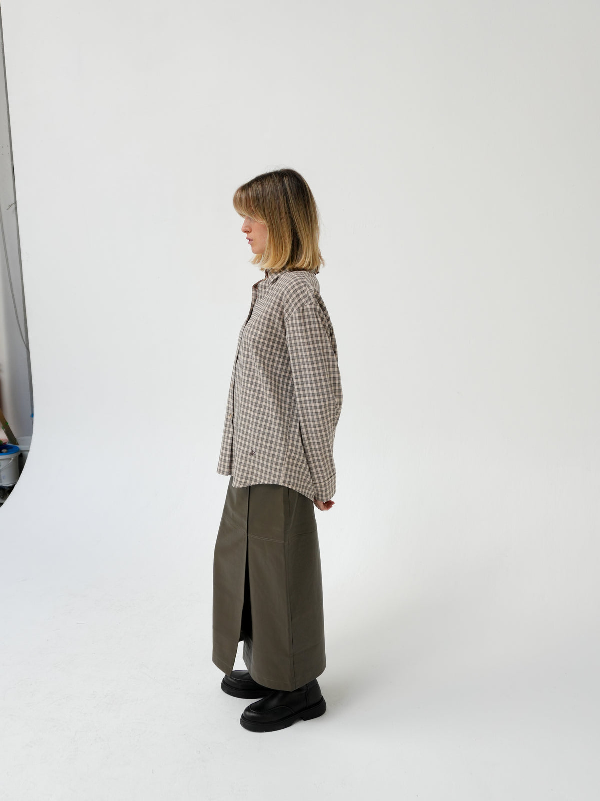 AENOR SKIRT IN KHAKI BY GRACE & MILA