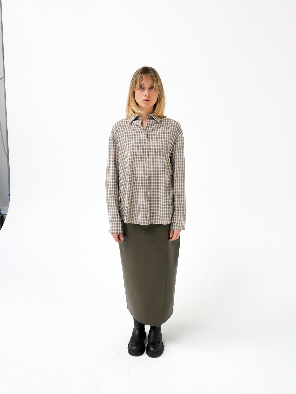 AENOR SKIRT IN KHAKI BY GRACE & MILA