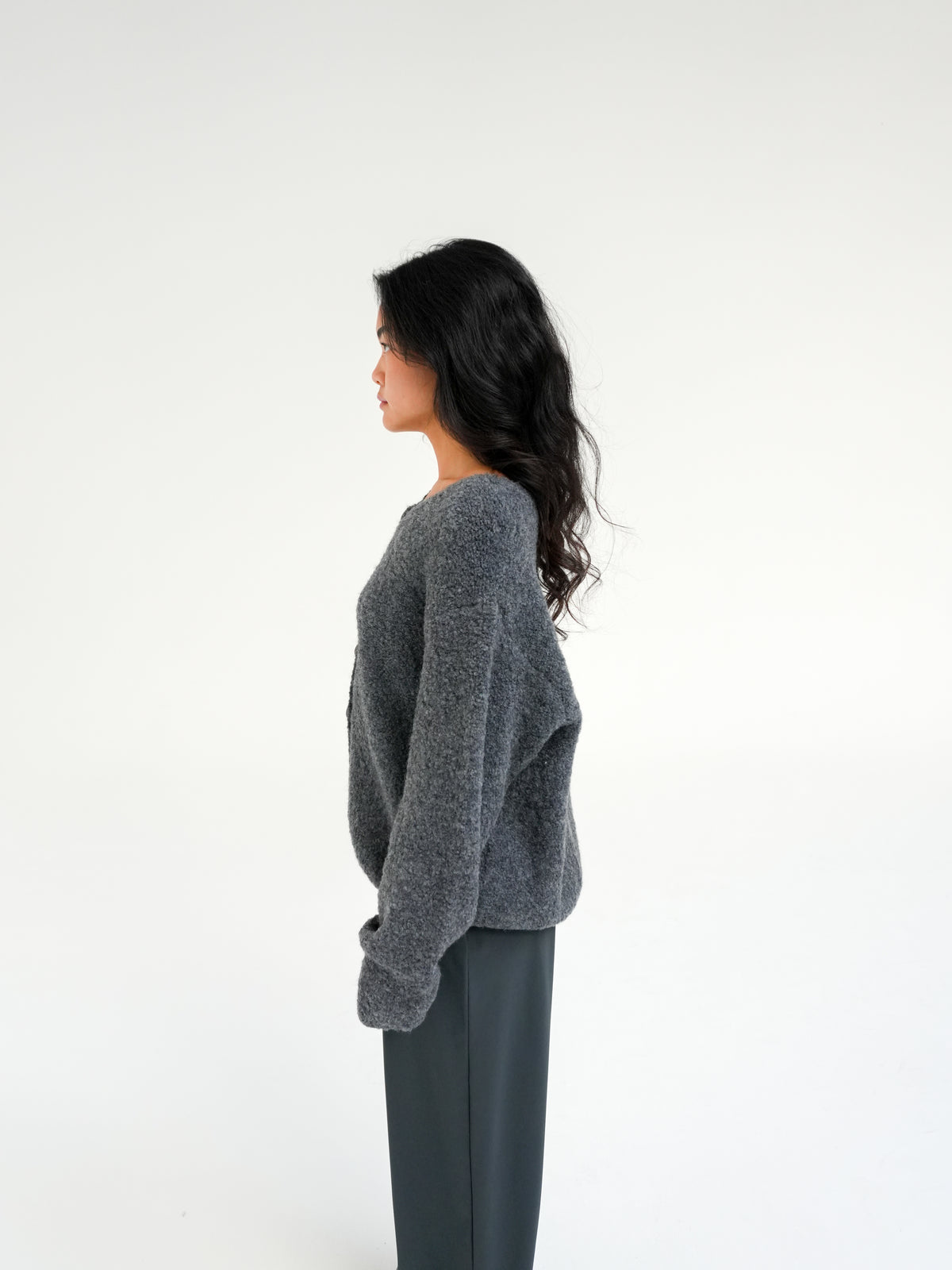 ZOLLY CARDIGAN IN METAL MELANGE BY AMERICAN VINTAGE
