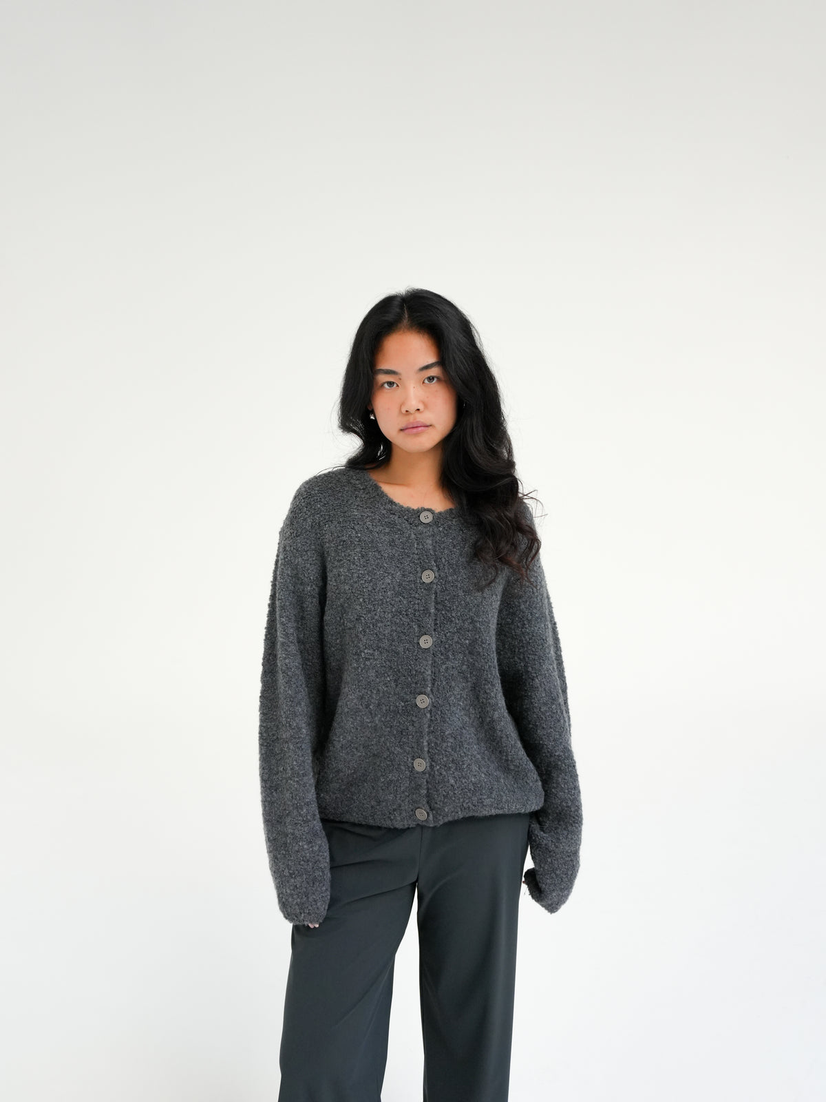 ZOLLY CARDIGAN IN METAL MELANGE BY AMERICAN VINTAGE