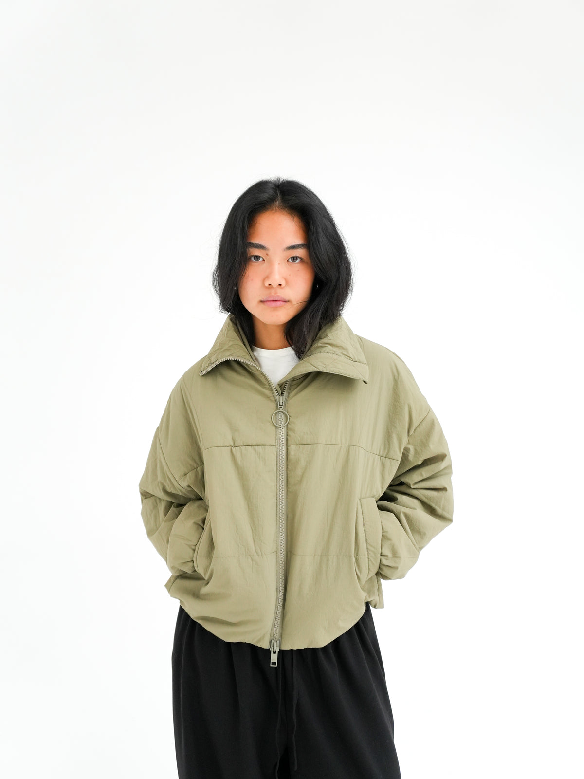 IDA LIGHT WEIGHT JACKET IN FADED OLIVE BY EMBASSY OF BRICKS AND LOGS