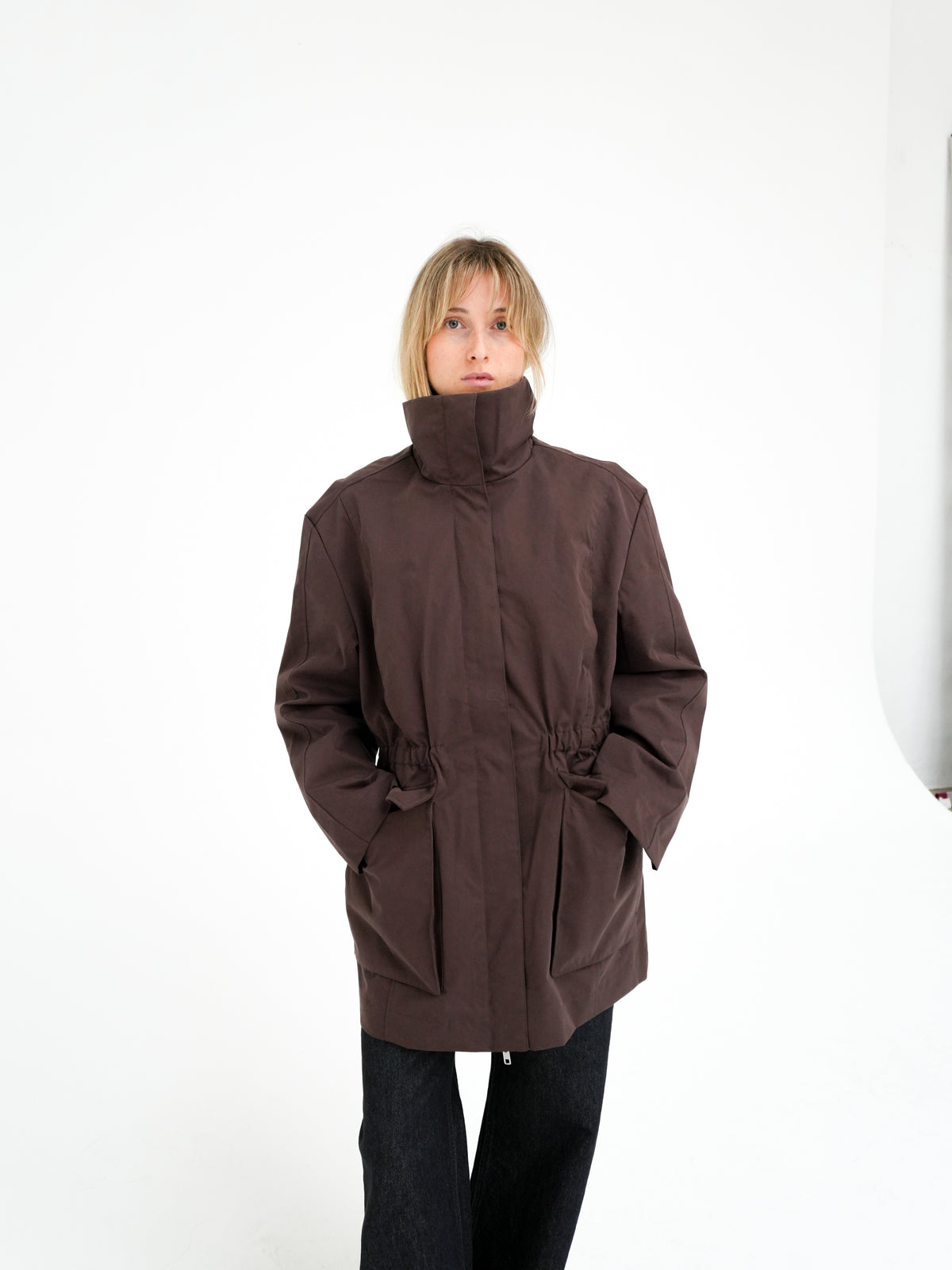 DORA JACKET IN JAVA BROWN BY WON HUNDRED