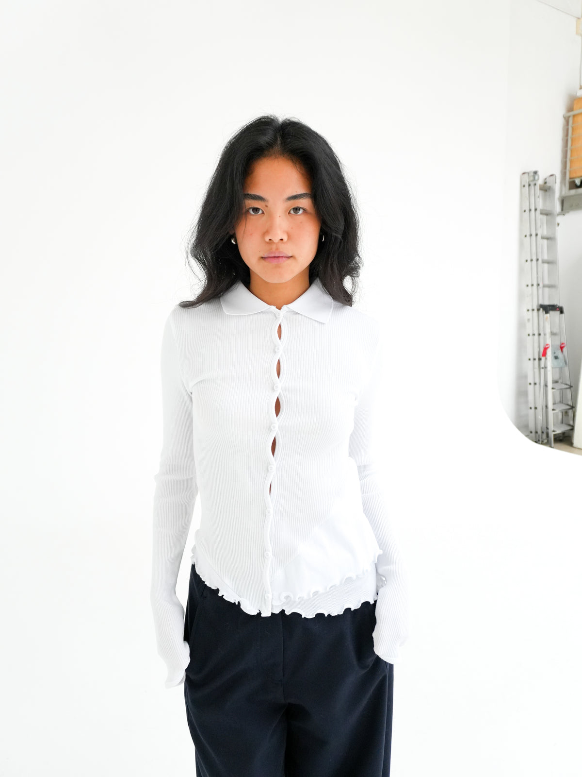 GIULIA SEAMLESS TOP IN WHITE BY OPÉRA SPORT