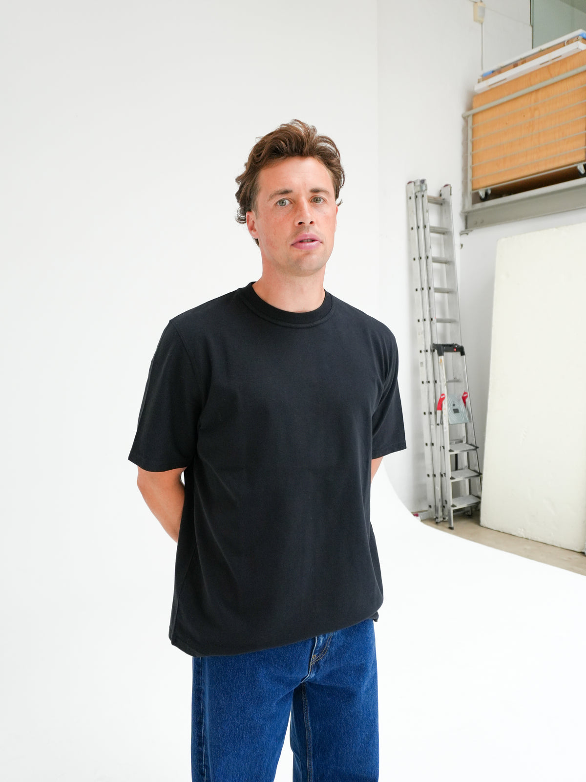 PINK SERIAL T-SHIRT IN BLACK BY ARTE ANTWERP