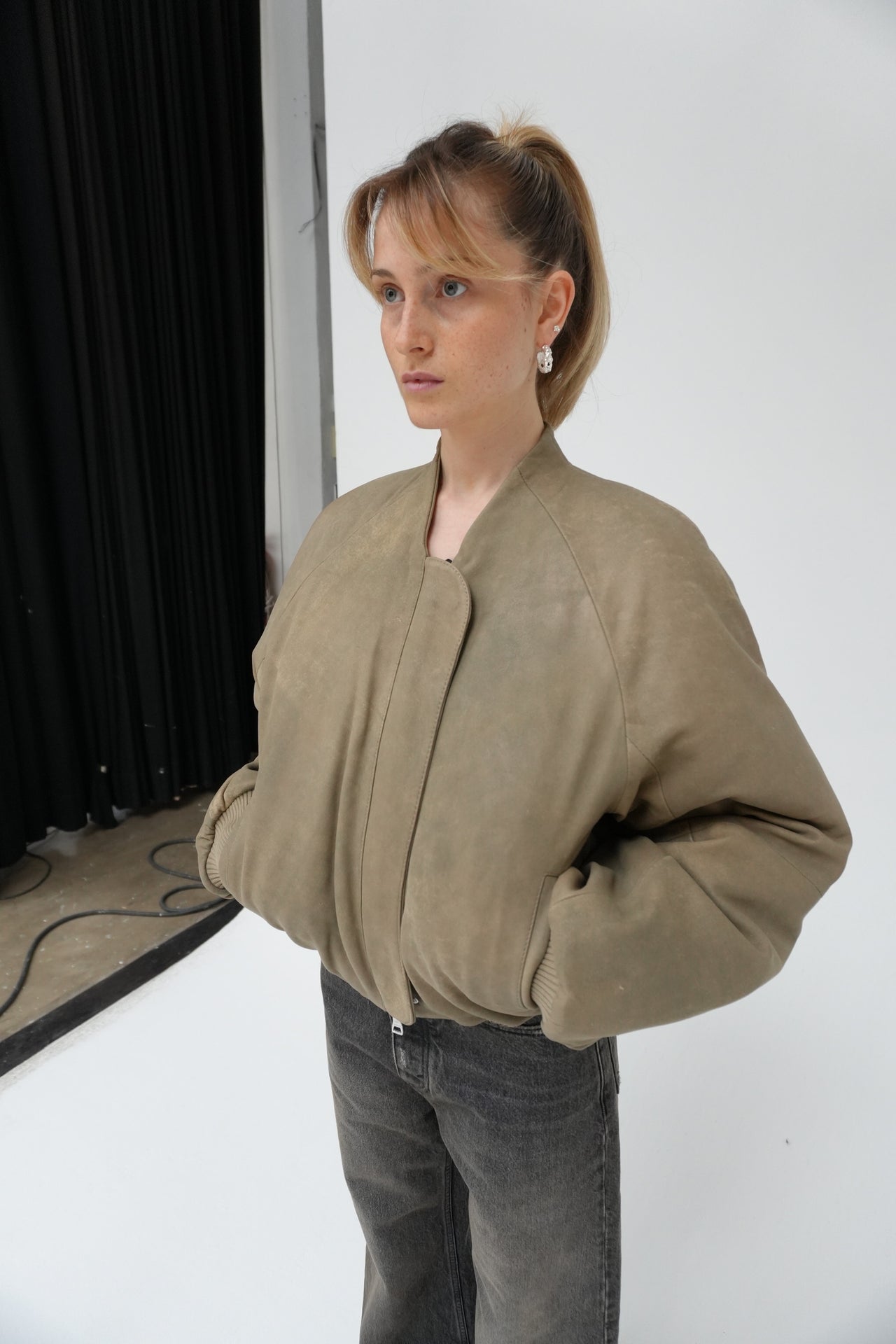 Ola Leather Bomber by Won Hundred