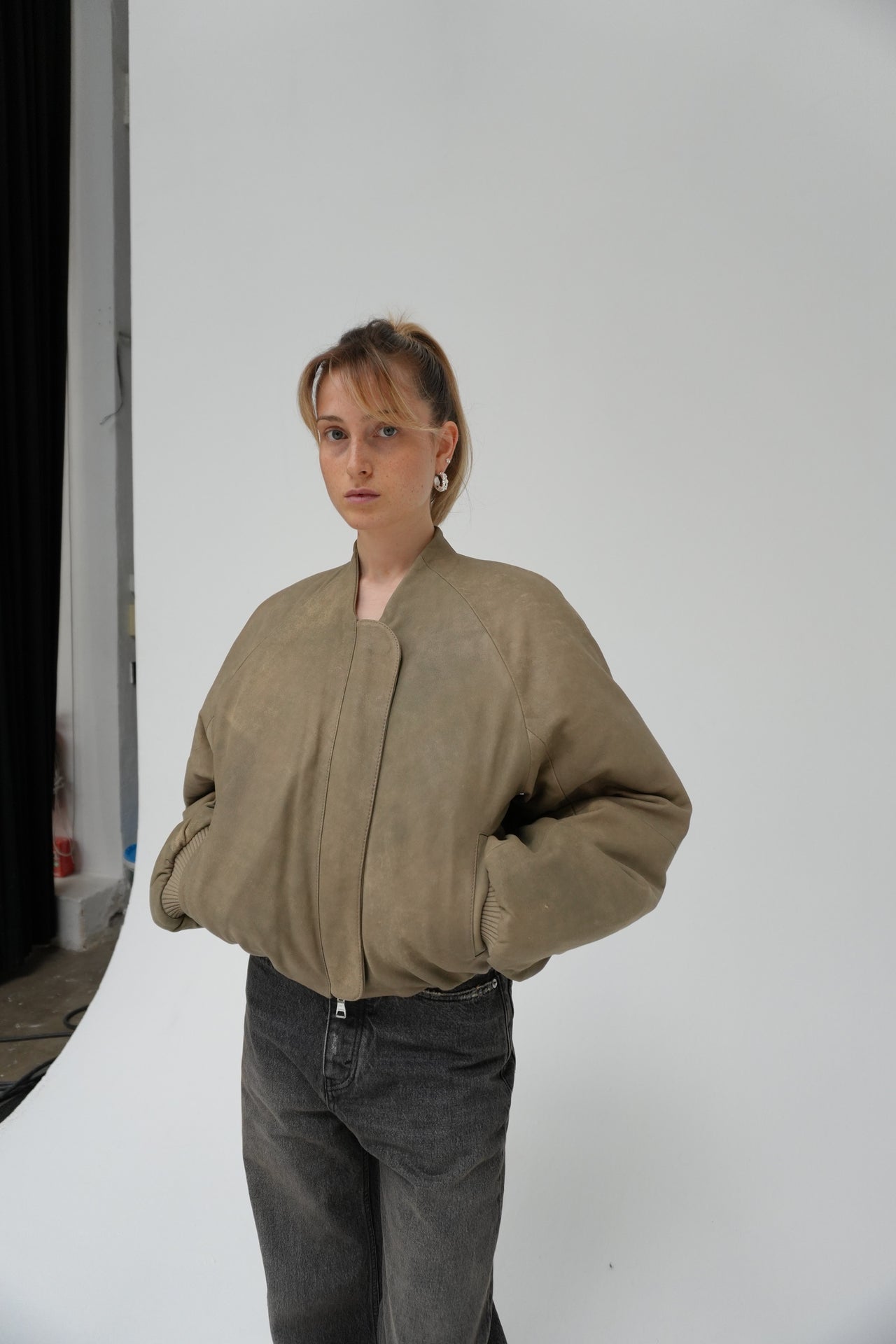 Ola Leather Bomber by Won Hundred