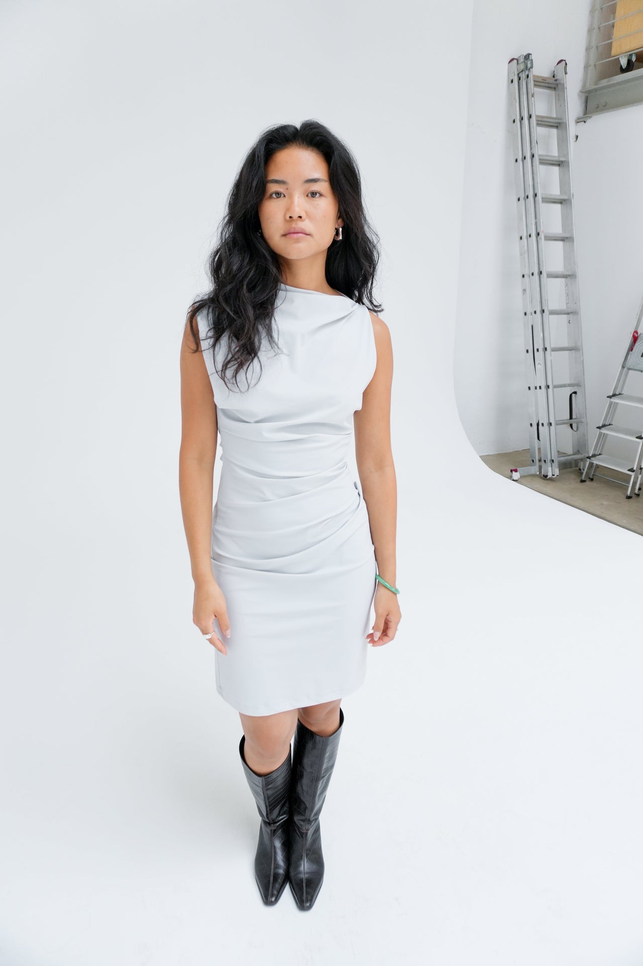 ASYMMETRIC MINI DRESS BY REYÈM