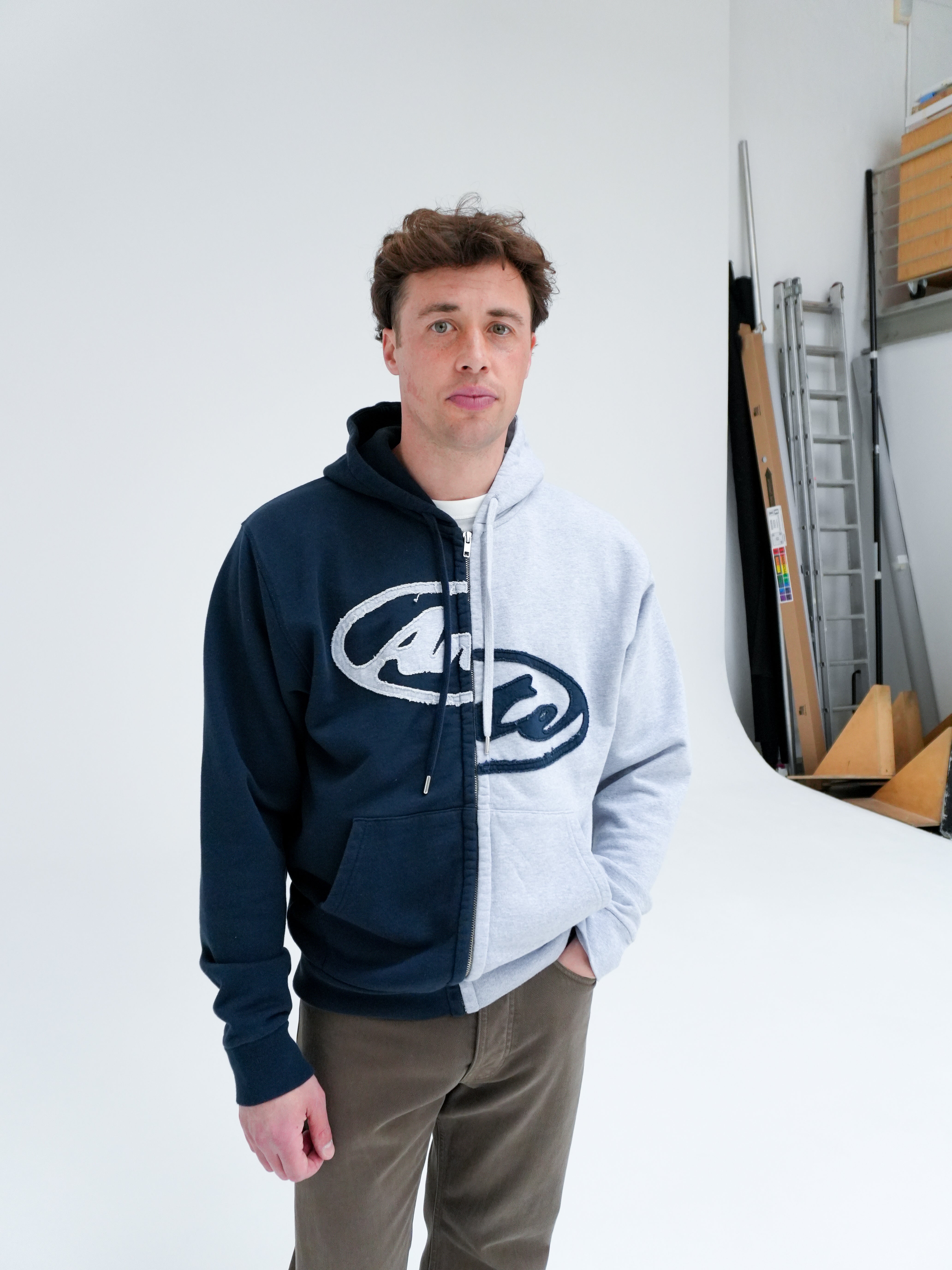 Split Patch Zip Hoodie by Arte Antwerp - AGI STORE