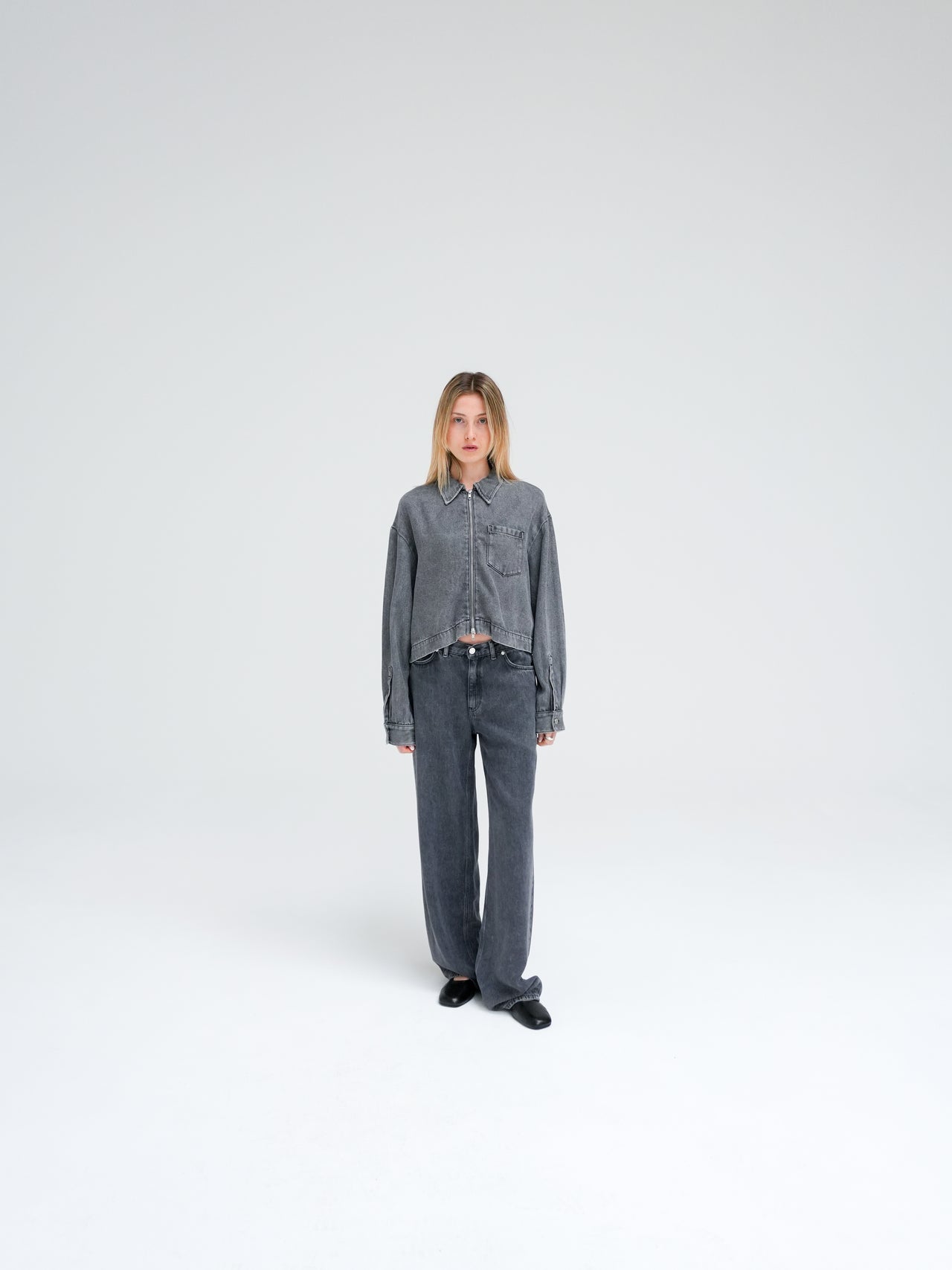 YOLANA PANTS IN WASHED GREY BY WON HUNDRED