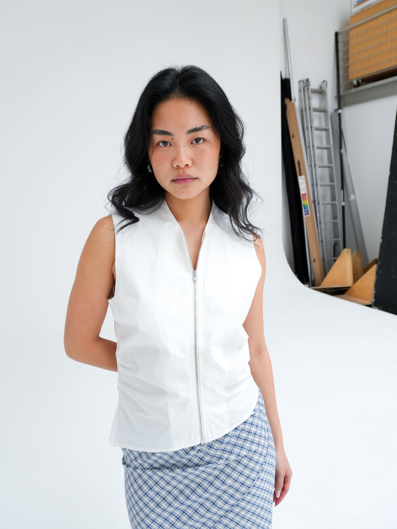 ELAINE TOP IN BRIGHT WHITE BY WON HUNDRED