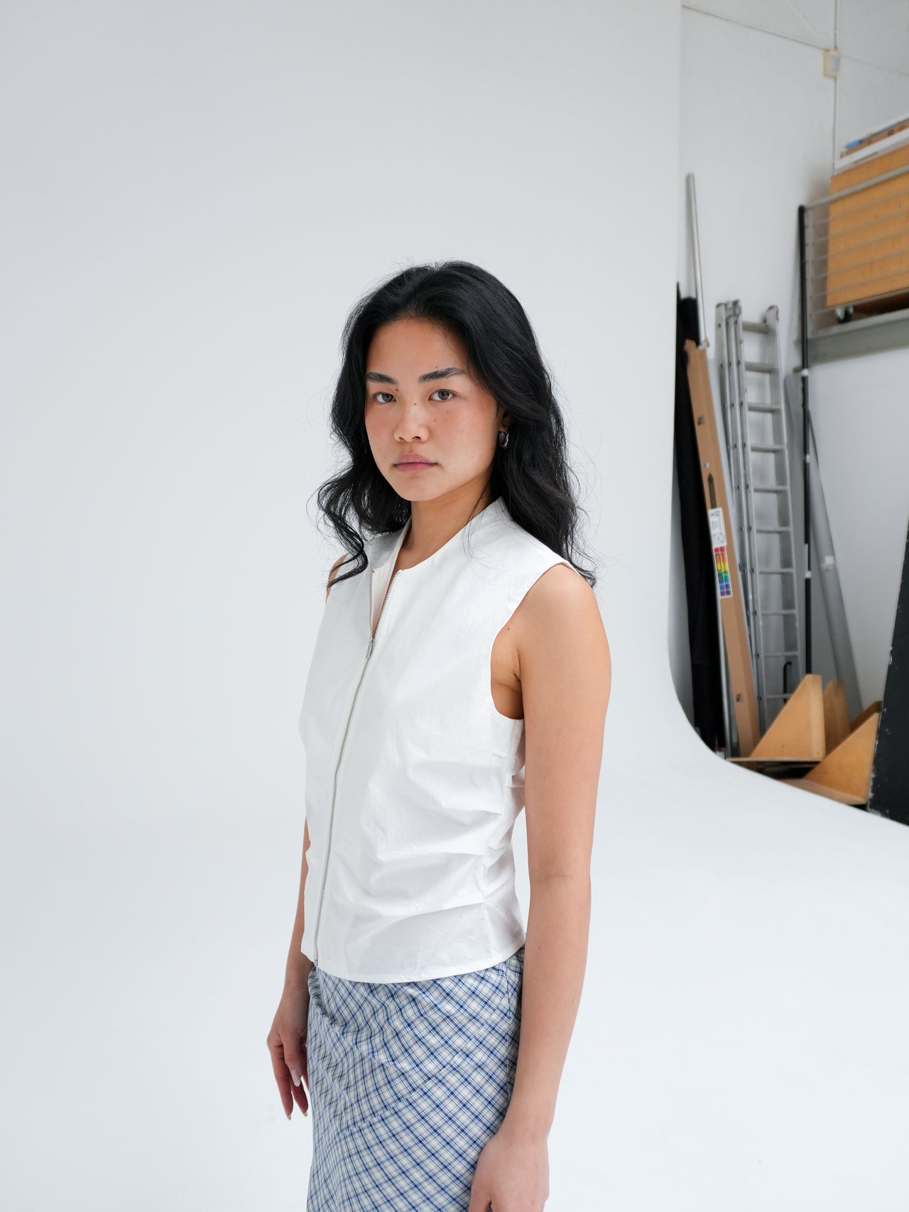 ELAINE TOP IN BRIGHT WHITE BY WON HUNDRED