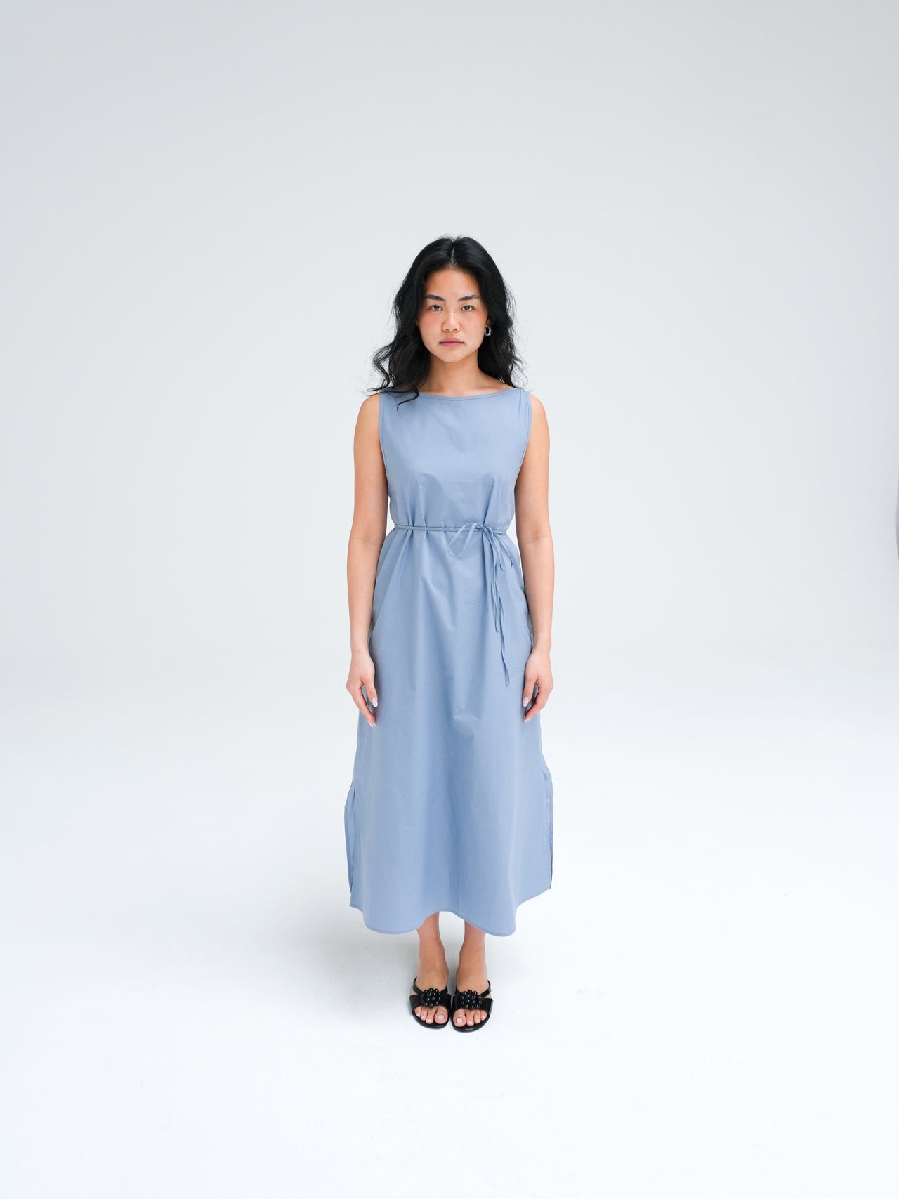 DECTI DRESS IN NELSON BLUE BY BASERANGE