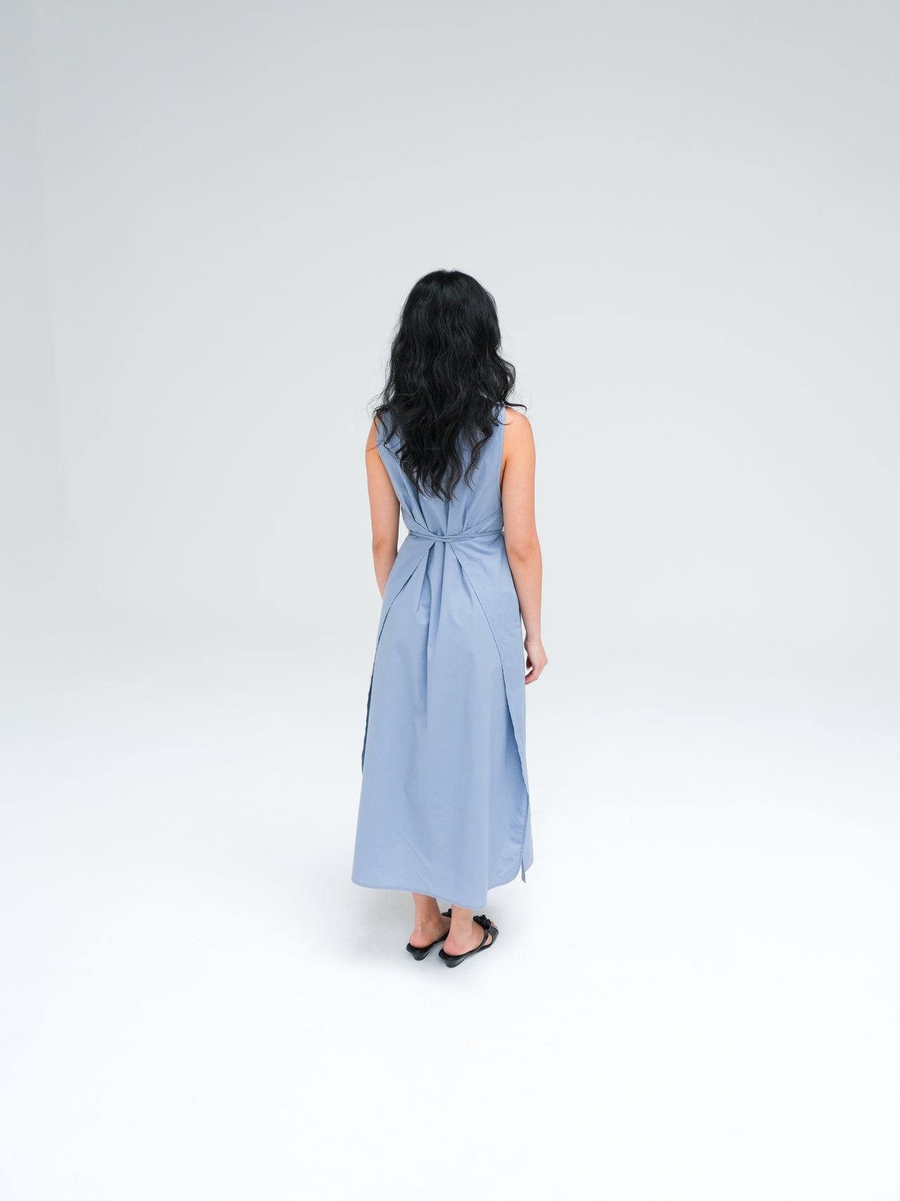 DECTI DRESS IN NELSON BLUE BY BASERANGE