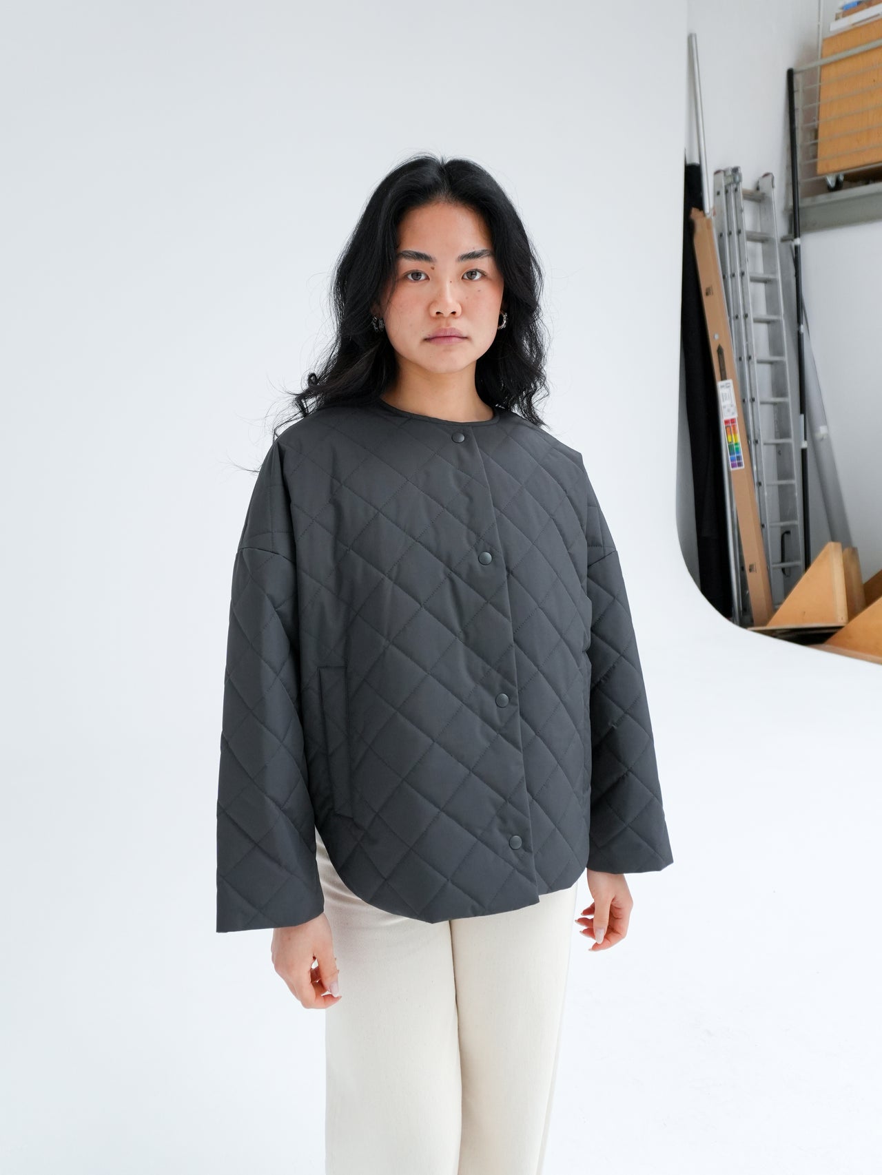 Mona Jacket In Faded Black By Embassy Of Bricks And Logs