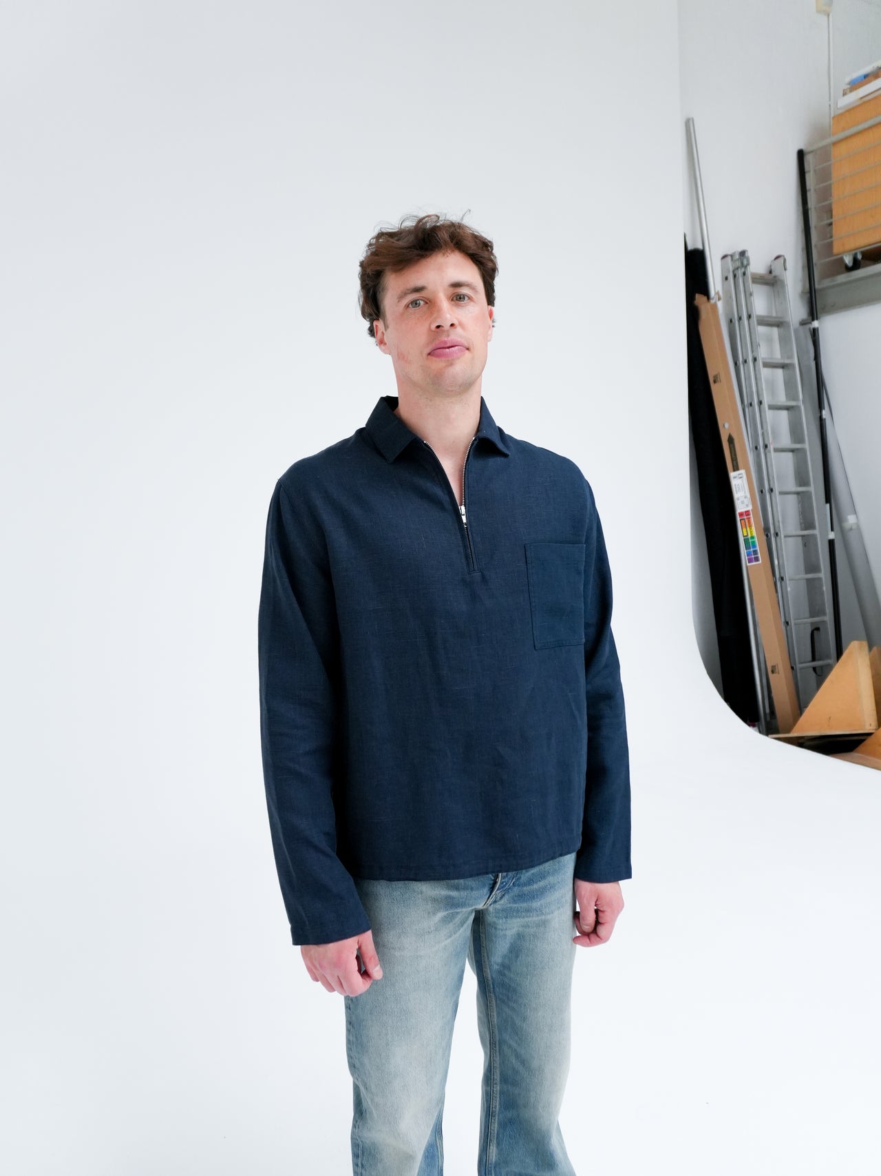 Linen Quarter Zip by Arte Antwerp