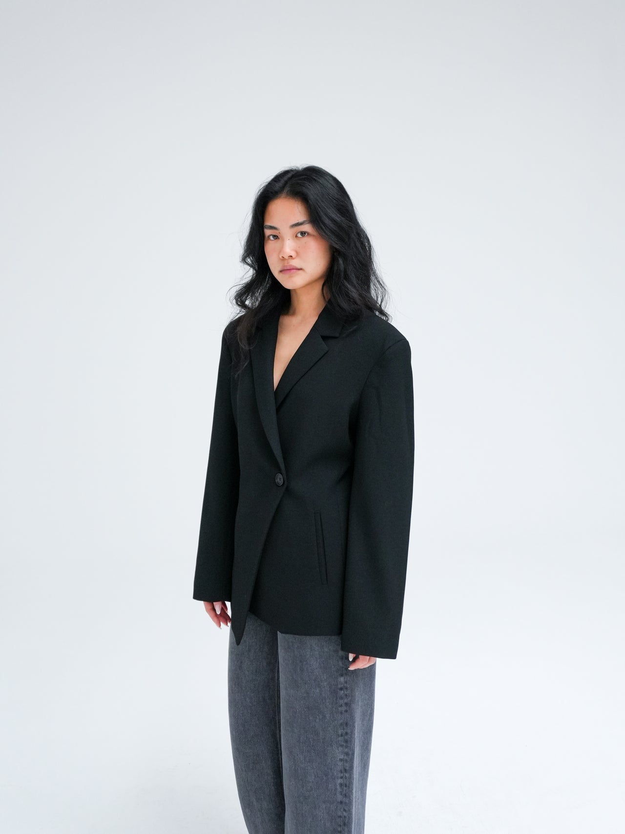 Anora Blazer in black by Won Hundred