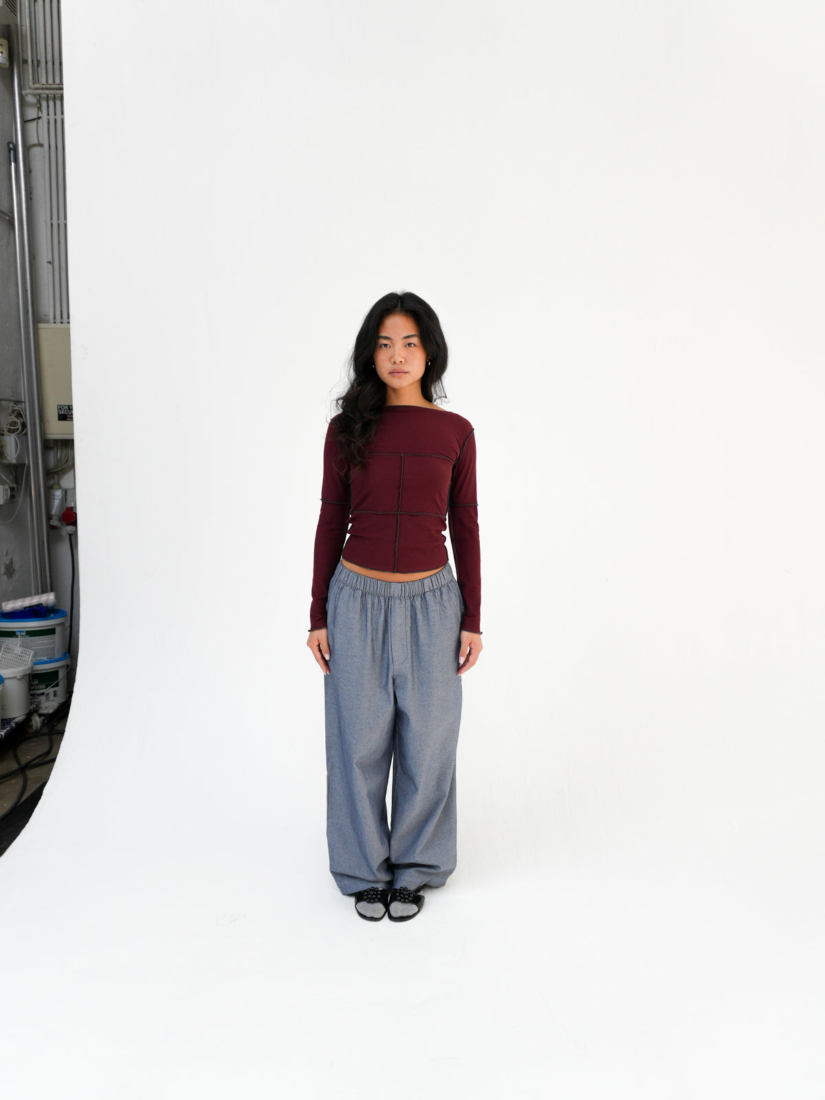 Claude Pants in Dark Denim by Baserange