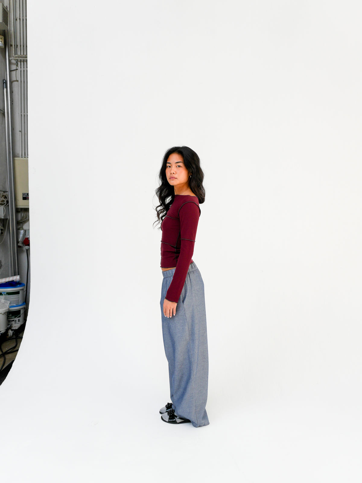 Claude Pants in Dark Denim by Baserange