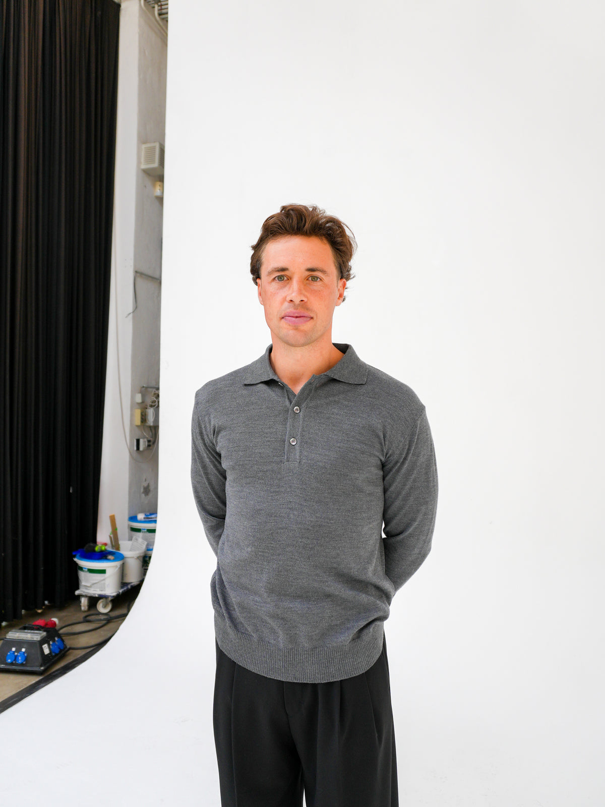 ANOTHER POLO SHIRT 2.0 IN GREY MELANGE BY ANOTHER ASPECT