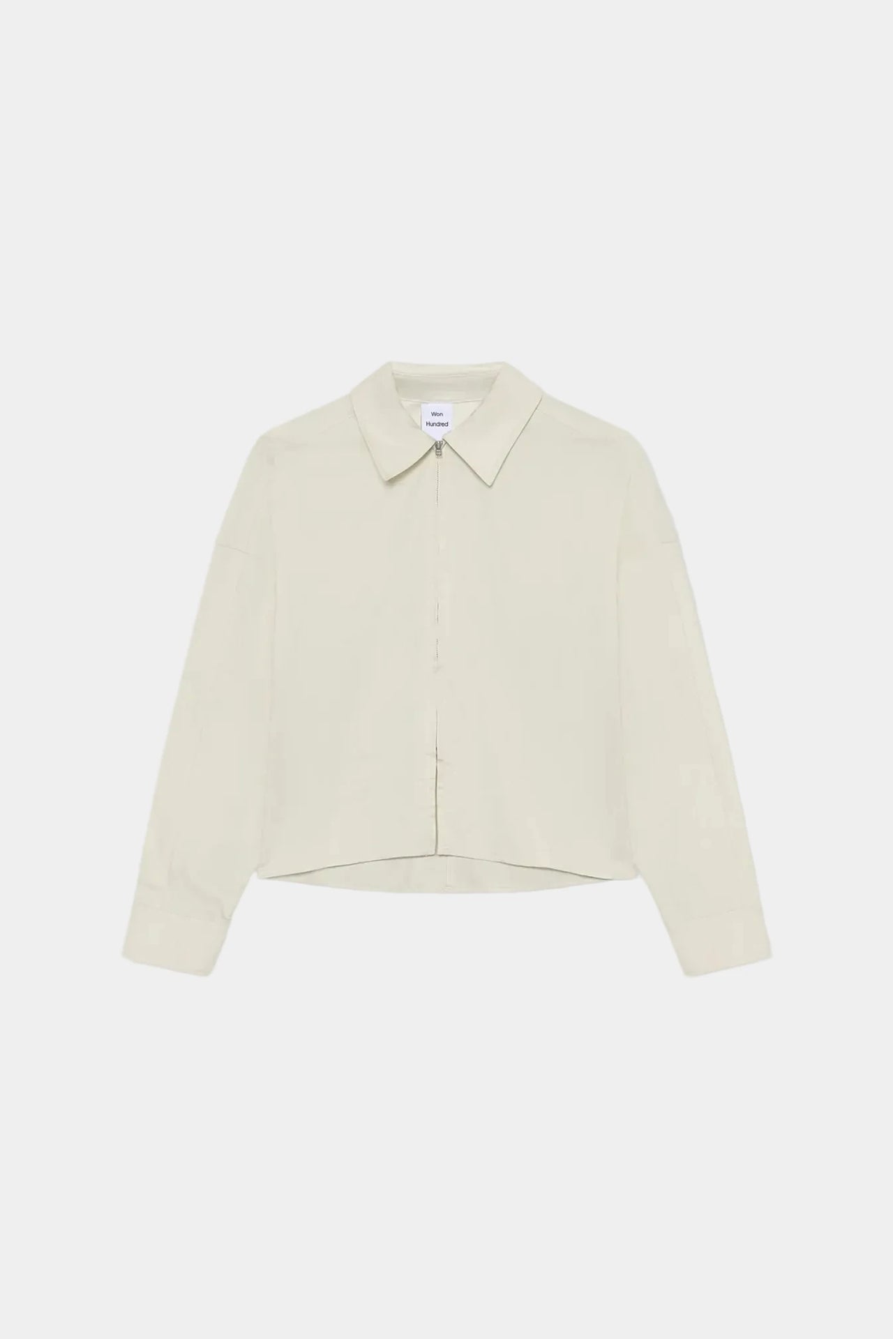 Beige Zip shirt on a white background