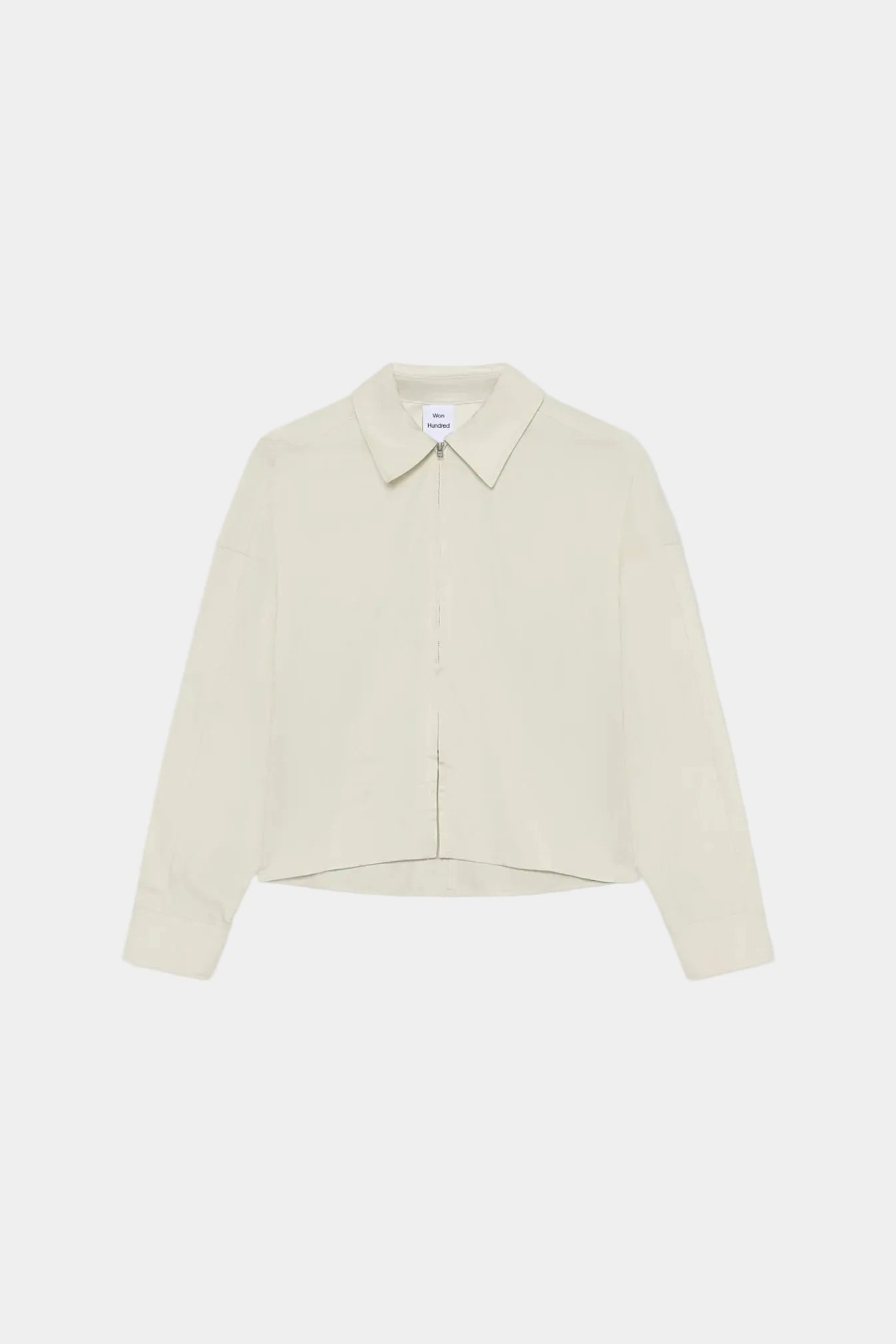 Beige Zip shirt on a white background