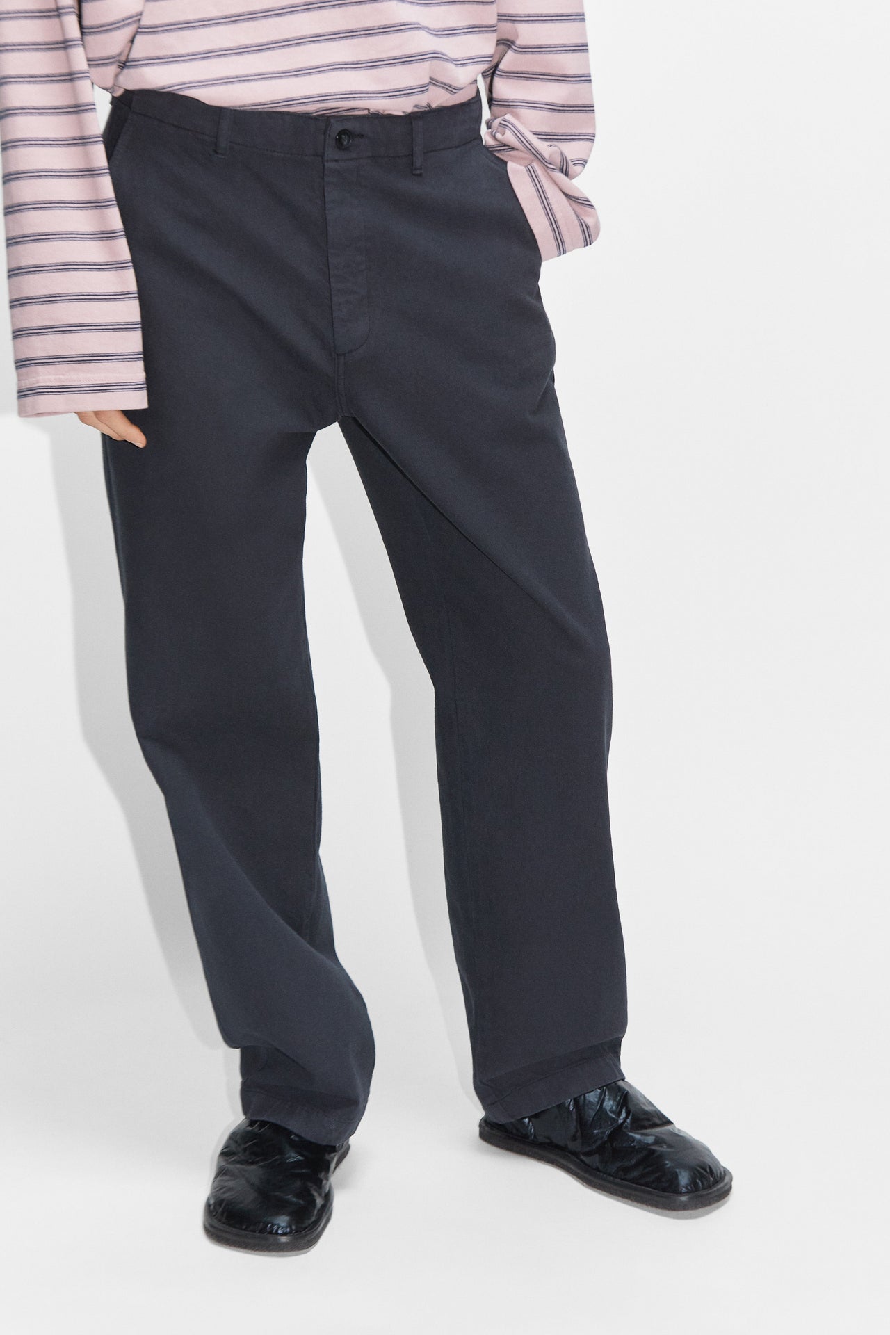 Van Trousers in washed black by HOPE
