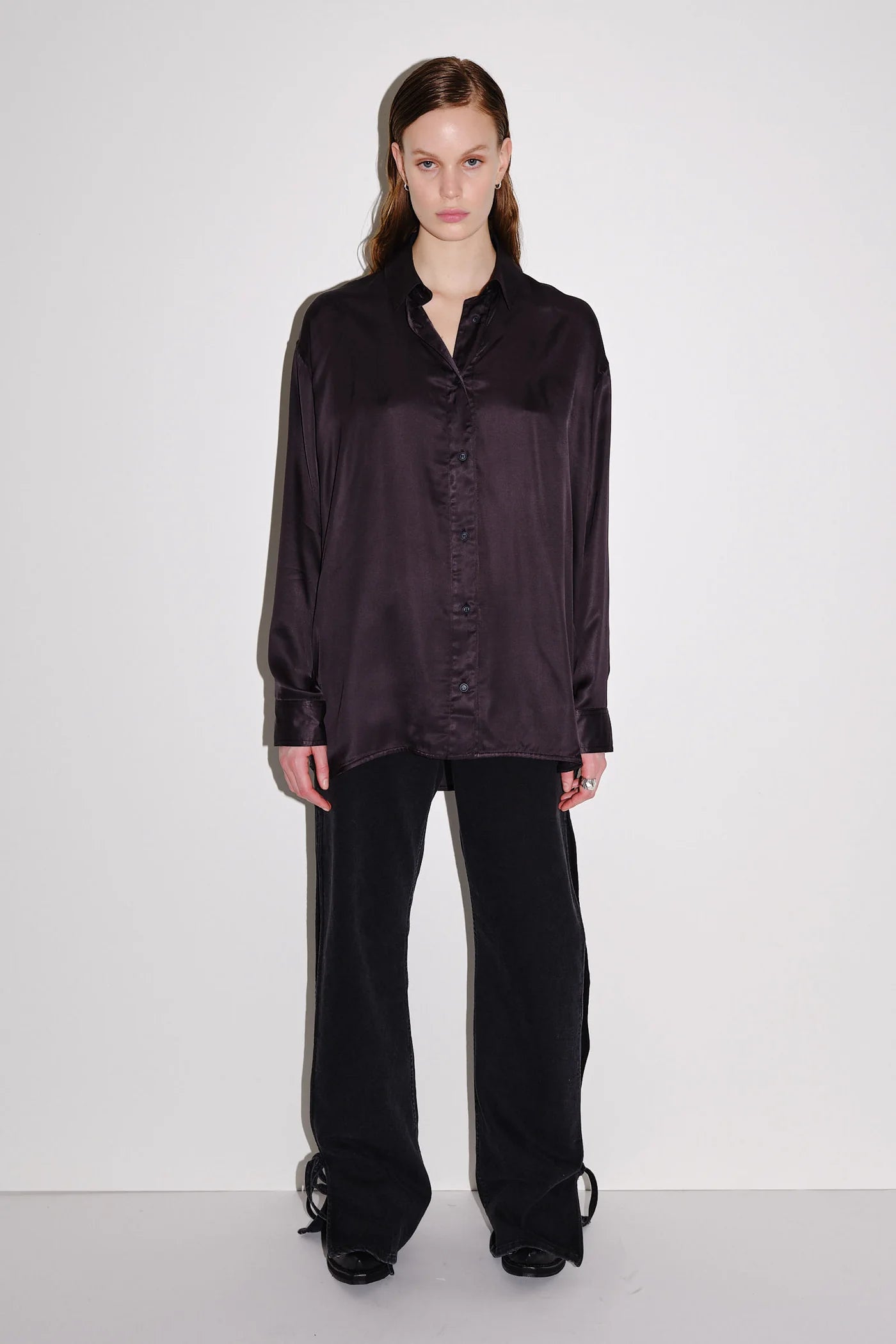 black silk blouse zara