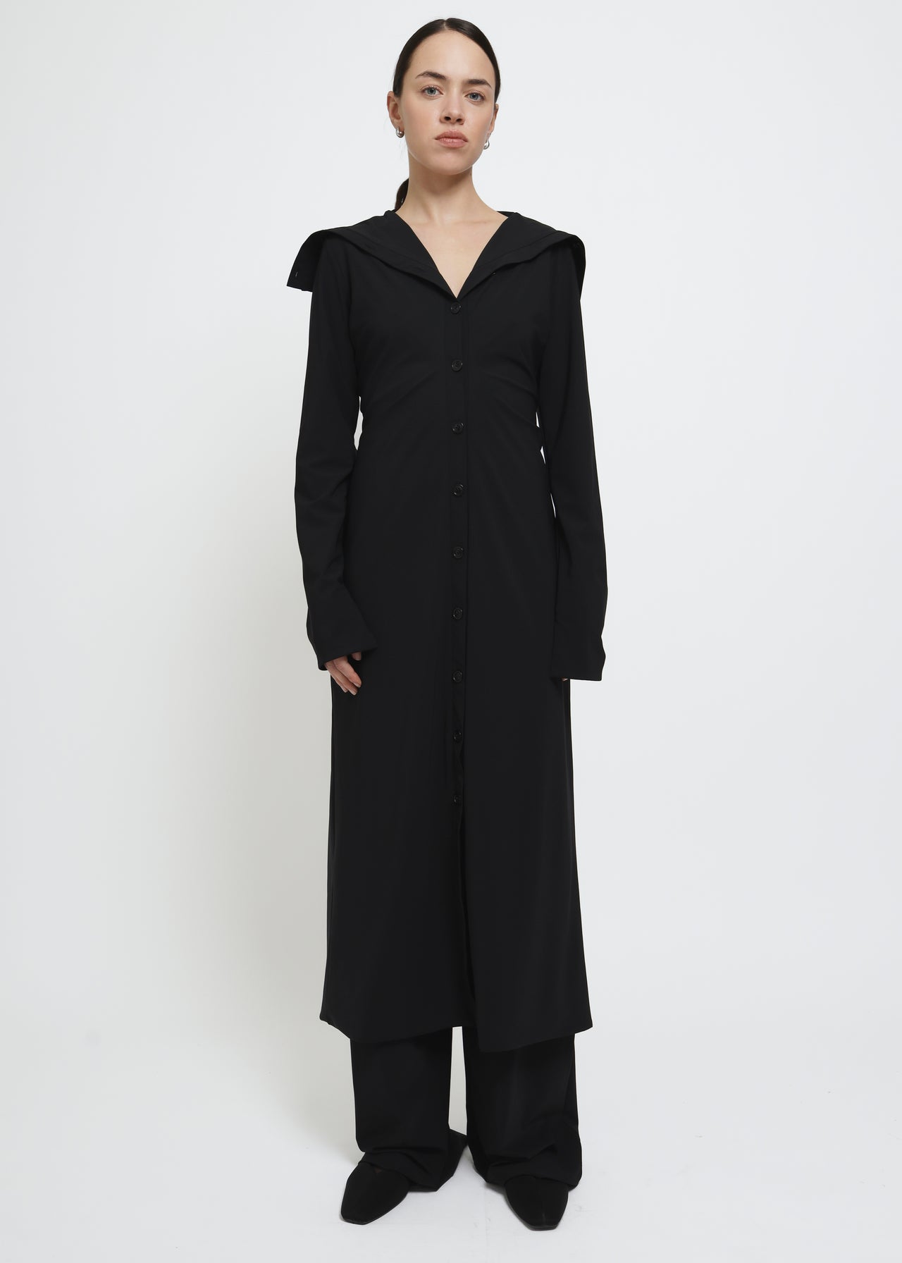 Cardigan Top in Black by Reyèm