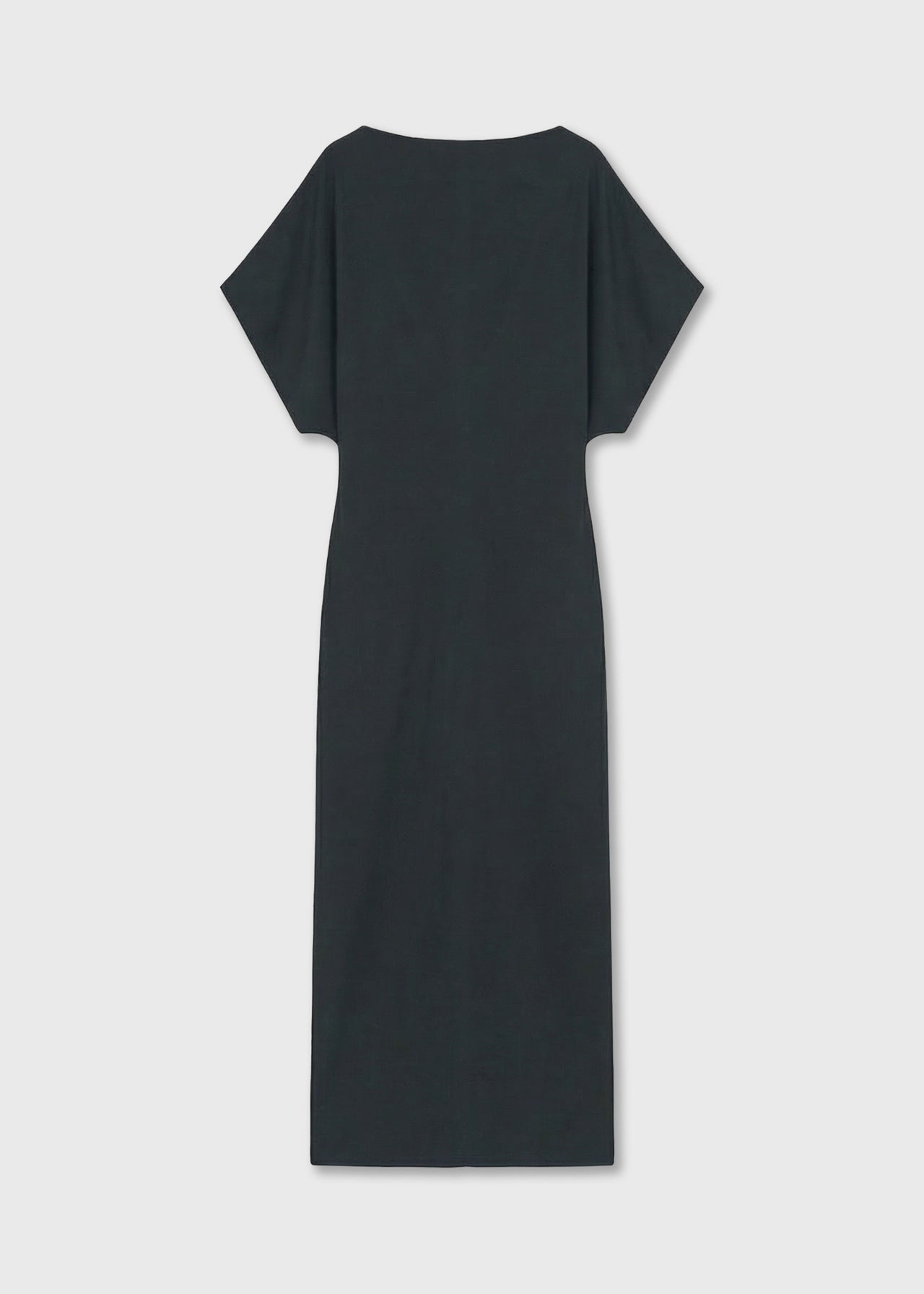 Draped Midi Dress in Charcoal by Reyèm