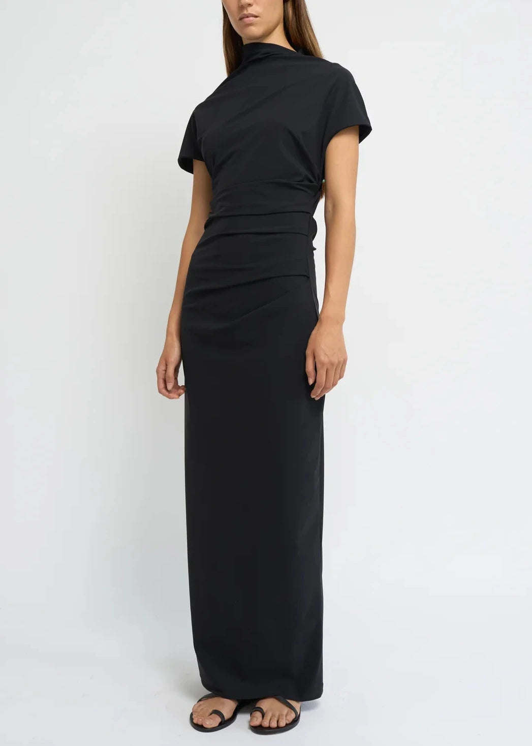 ASYMMETRIC SHORT SLEEVE DRESS BY REYÈM