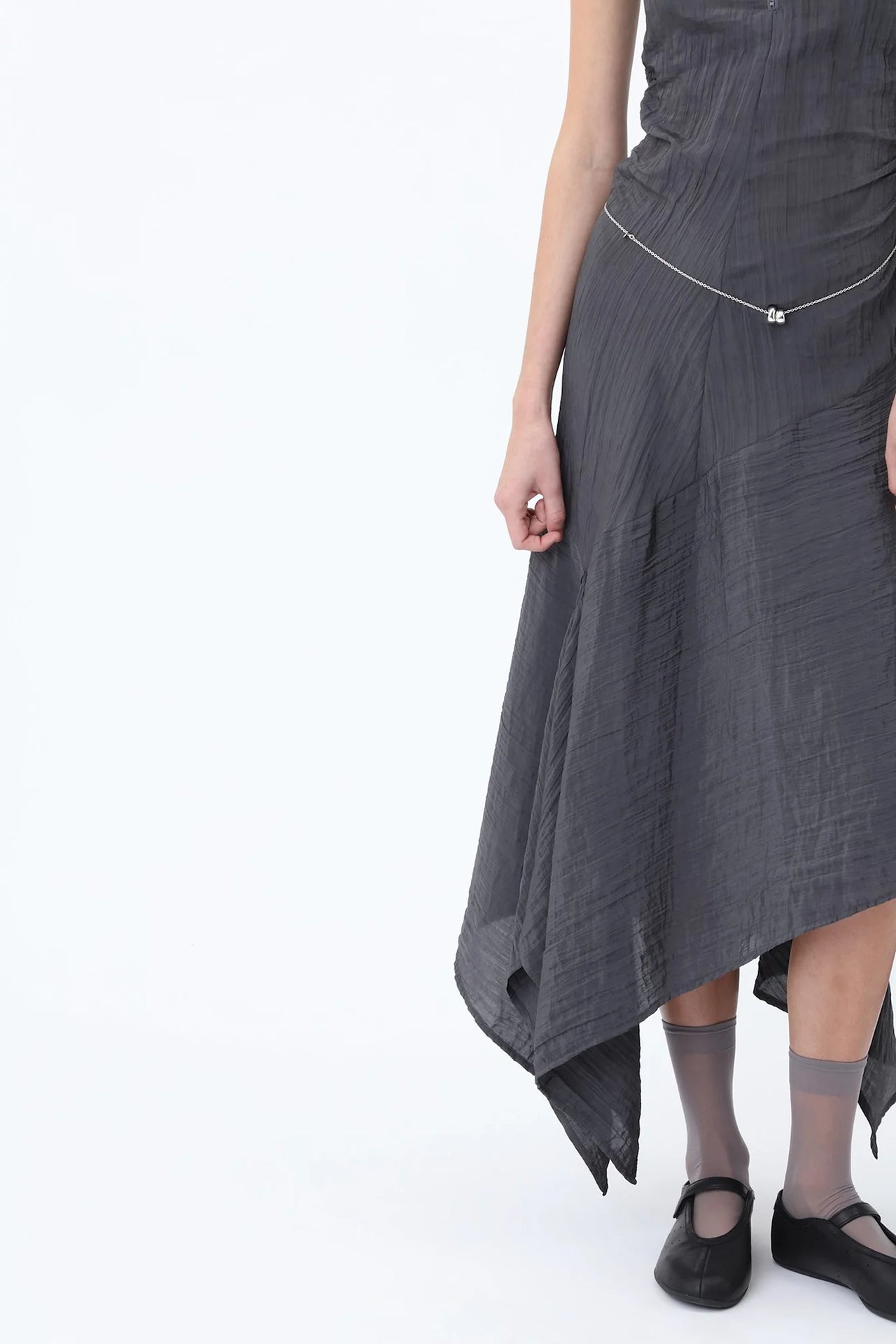 SILLA DRESS IN ASPHALT BY WON HUNDRED