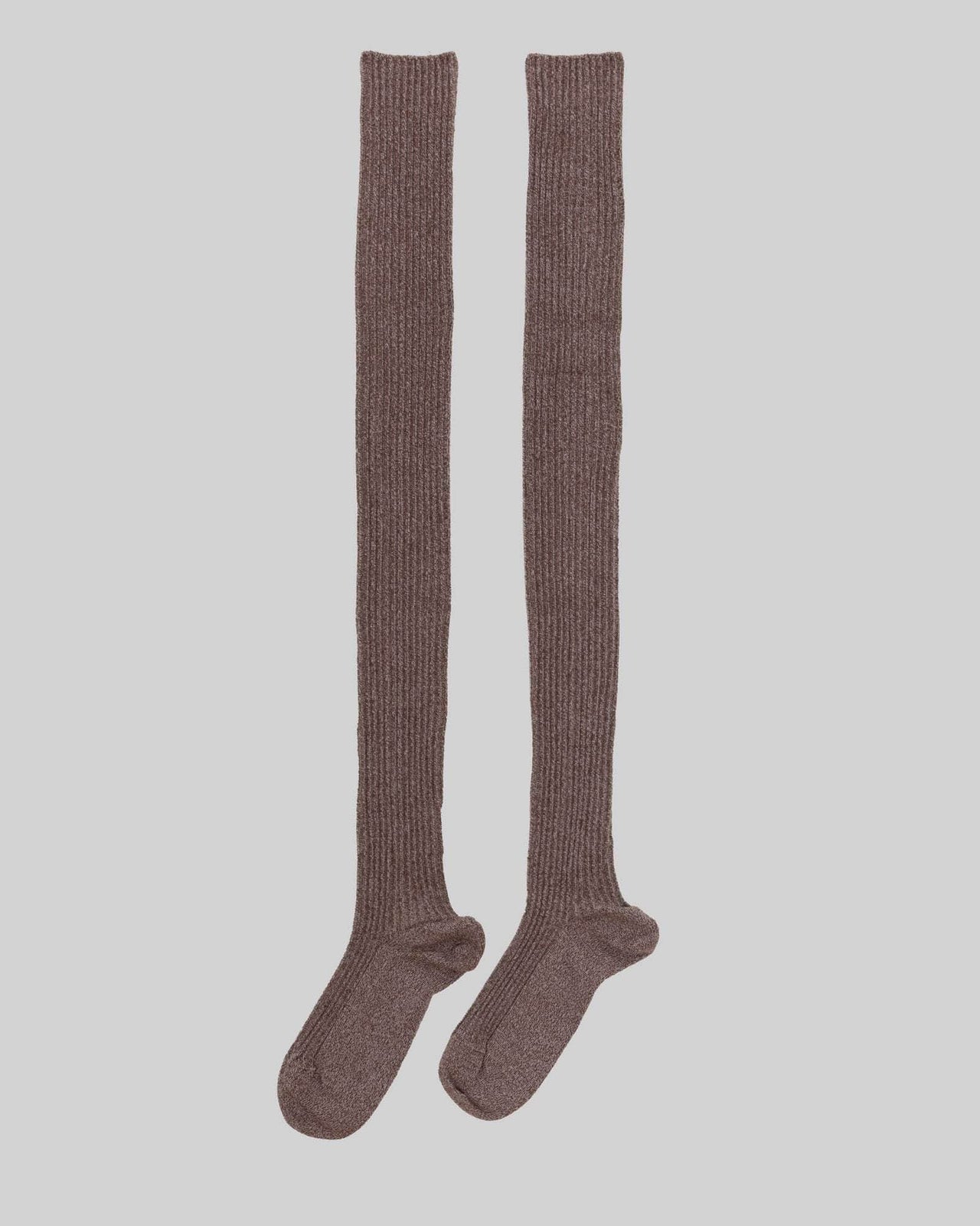 Overknee Socks Grey Brown Mel Socken Baserange