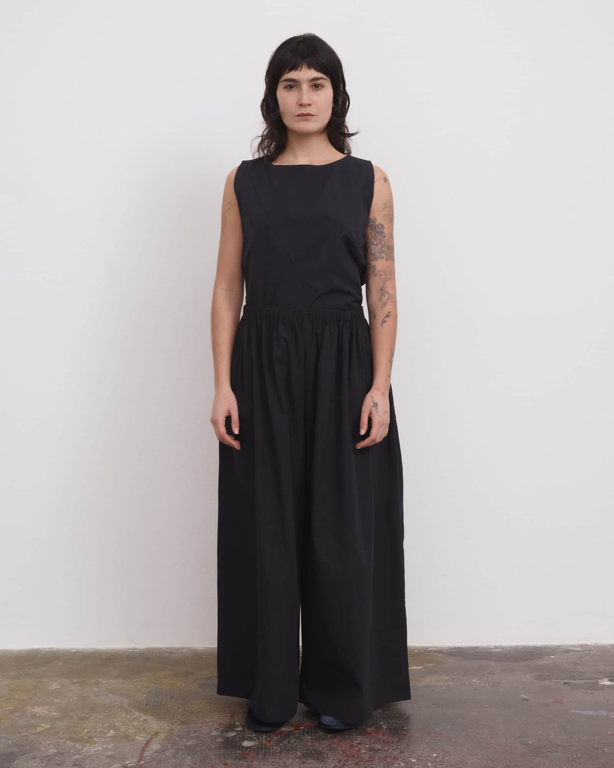 CABLE PANTS IN BLACK BY BASERANGE