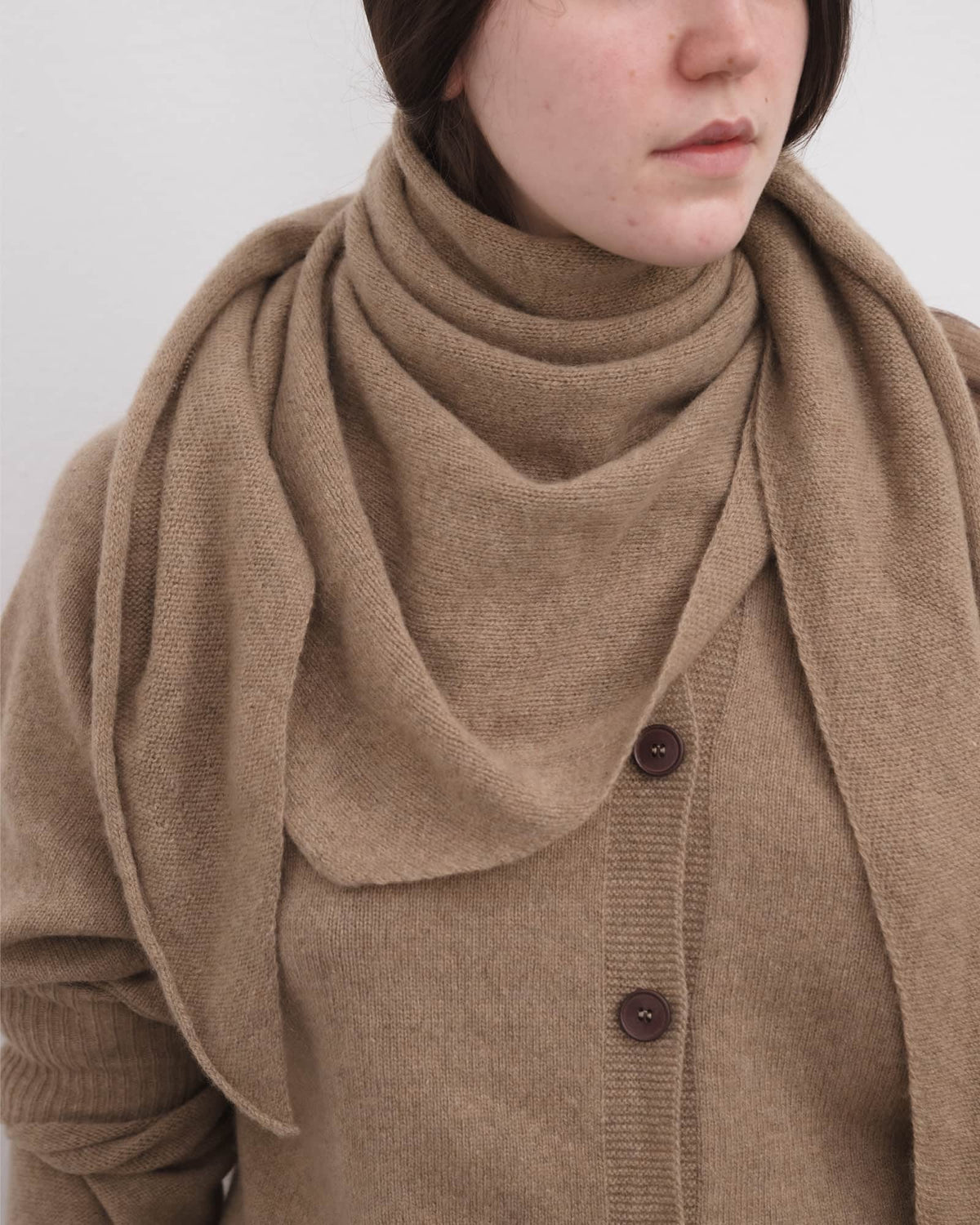 TRIN SCARF IN ROVERE BROWN BY BASERANGE