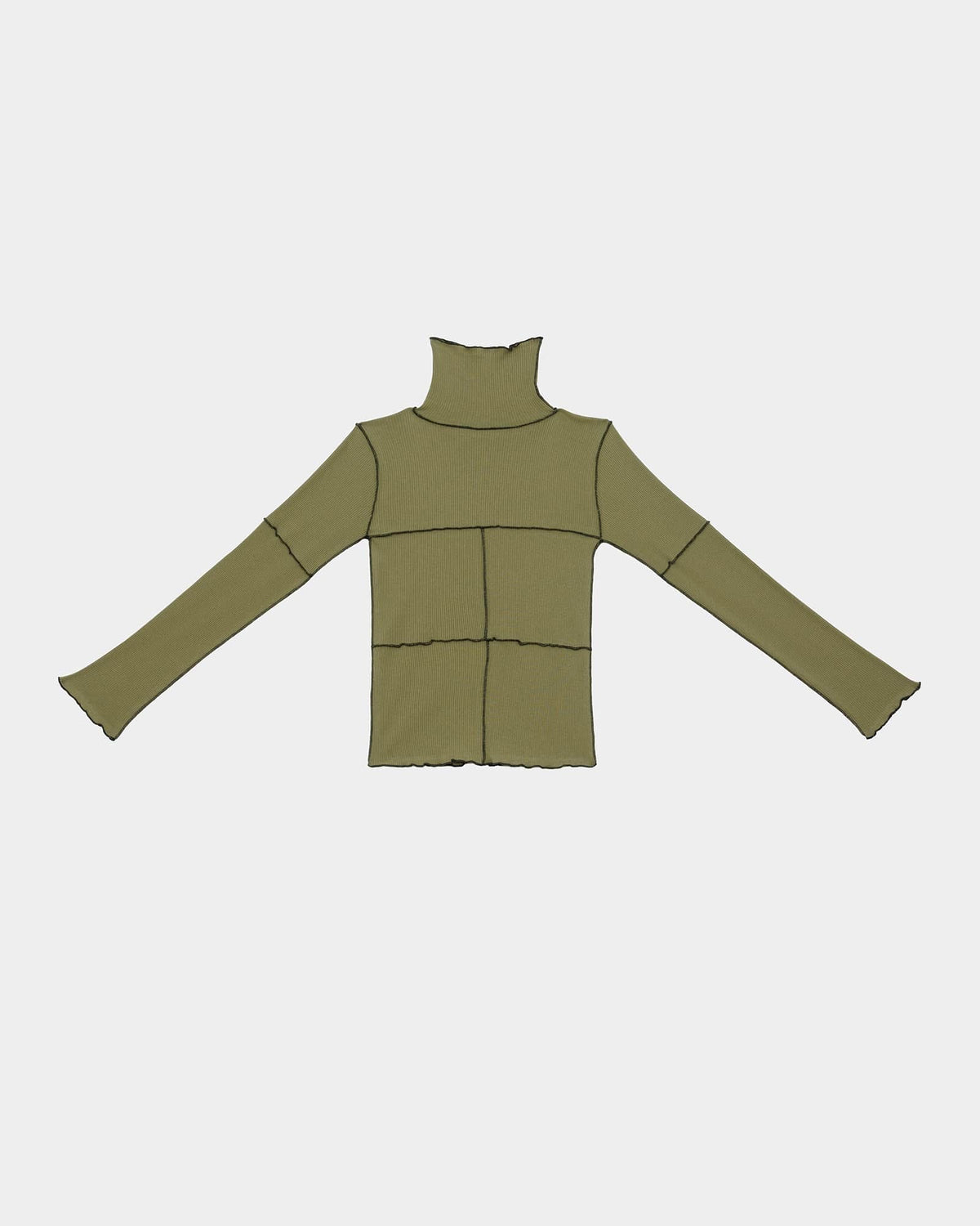 CINDER TURTLENECK IN MOSS GREEN BY BASERANGE