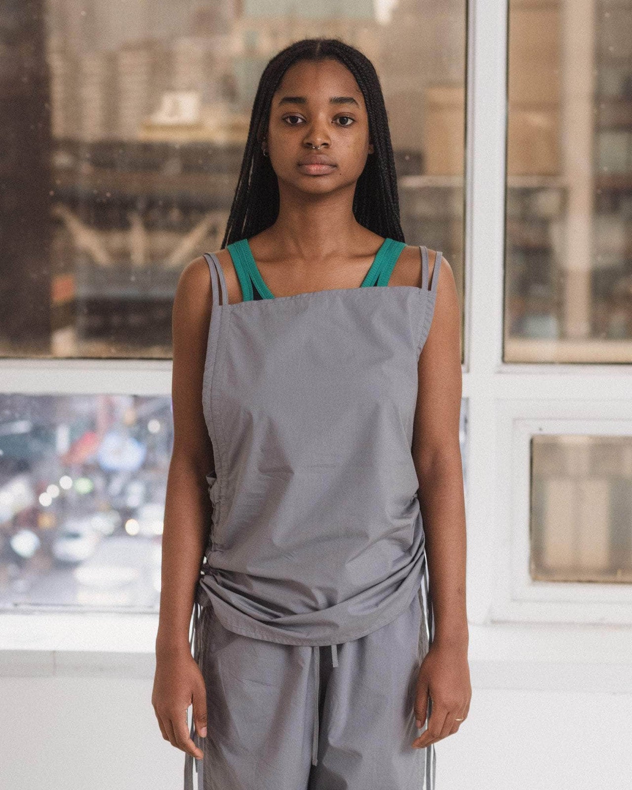 PICTORIAL STRAP TOP BY BASERANGE