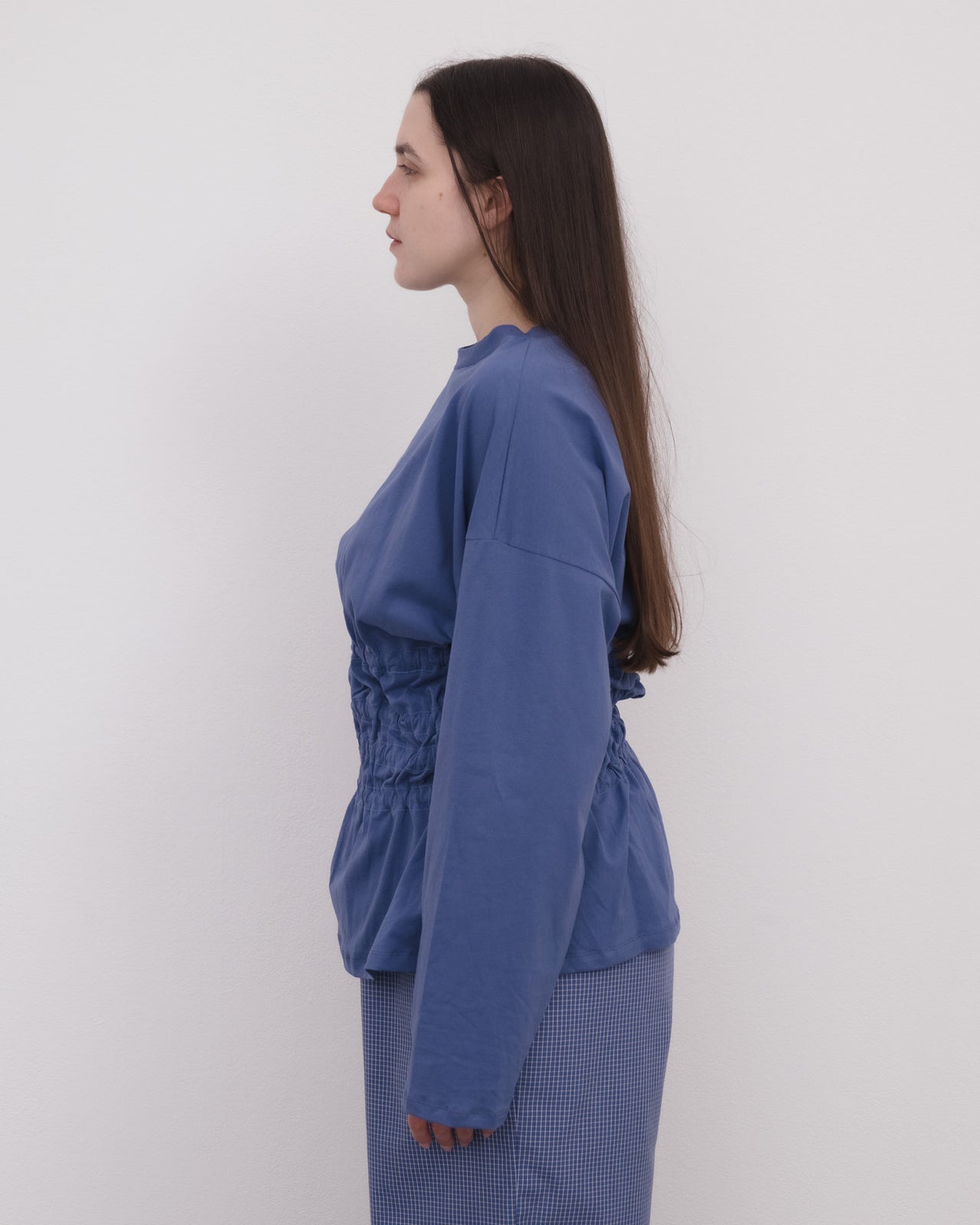 Rezi Long Sleeve Tee in Finch Blue by Baserange